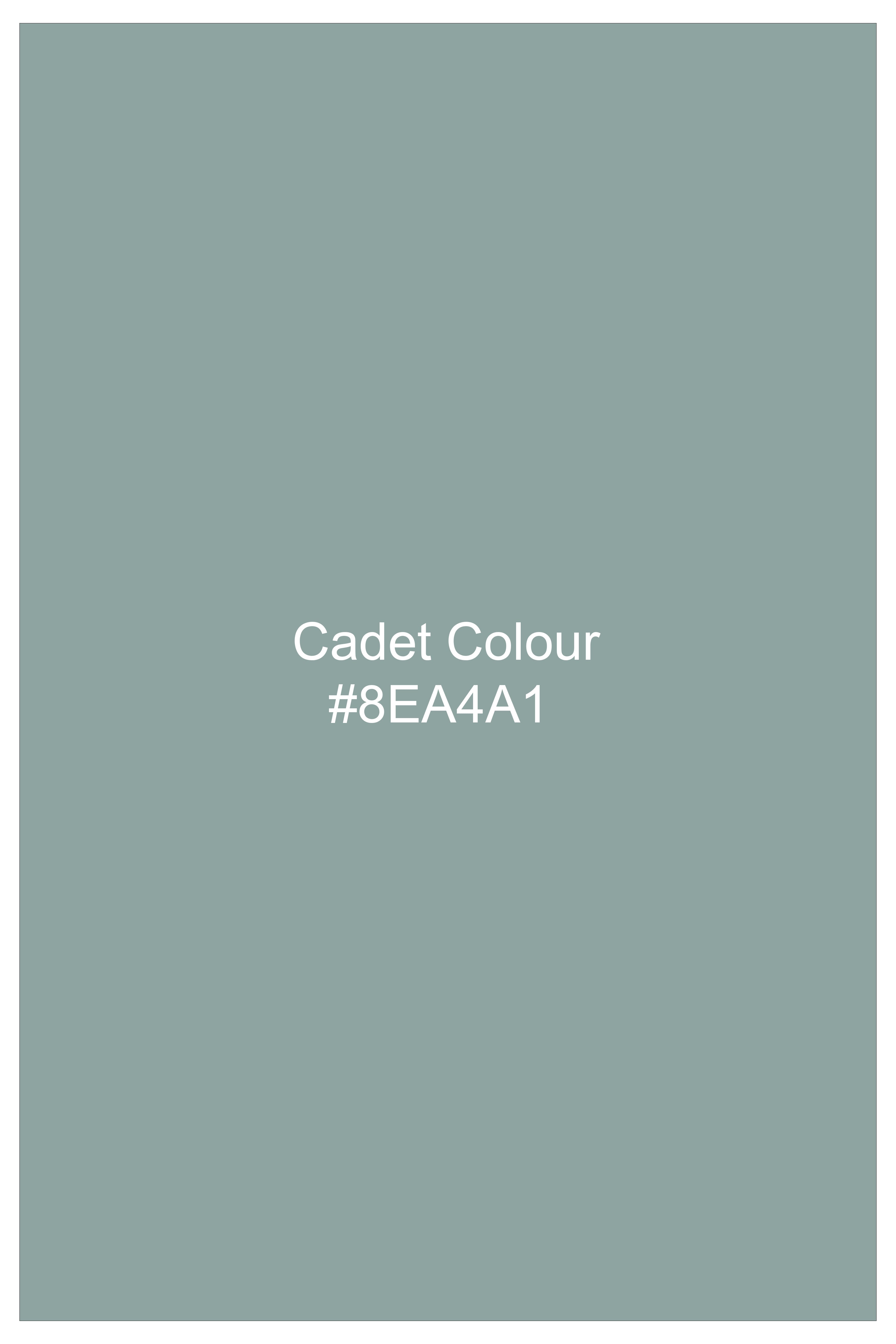 Tropic-Cadet Green Wool Rich Slight Stretch Waistband Pant
