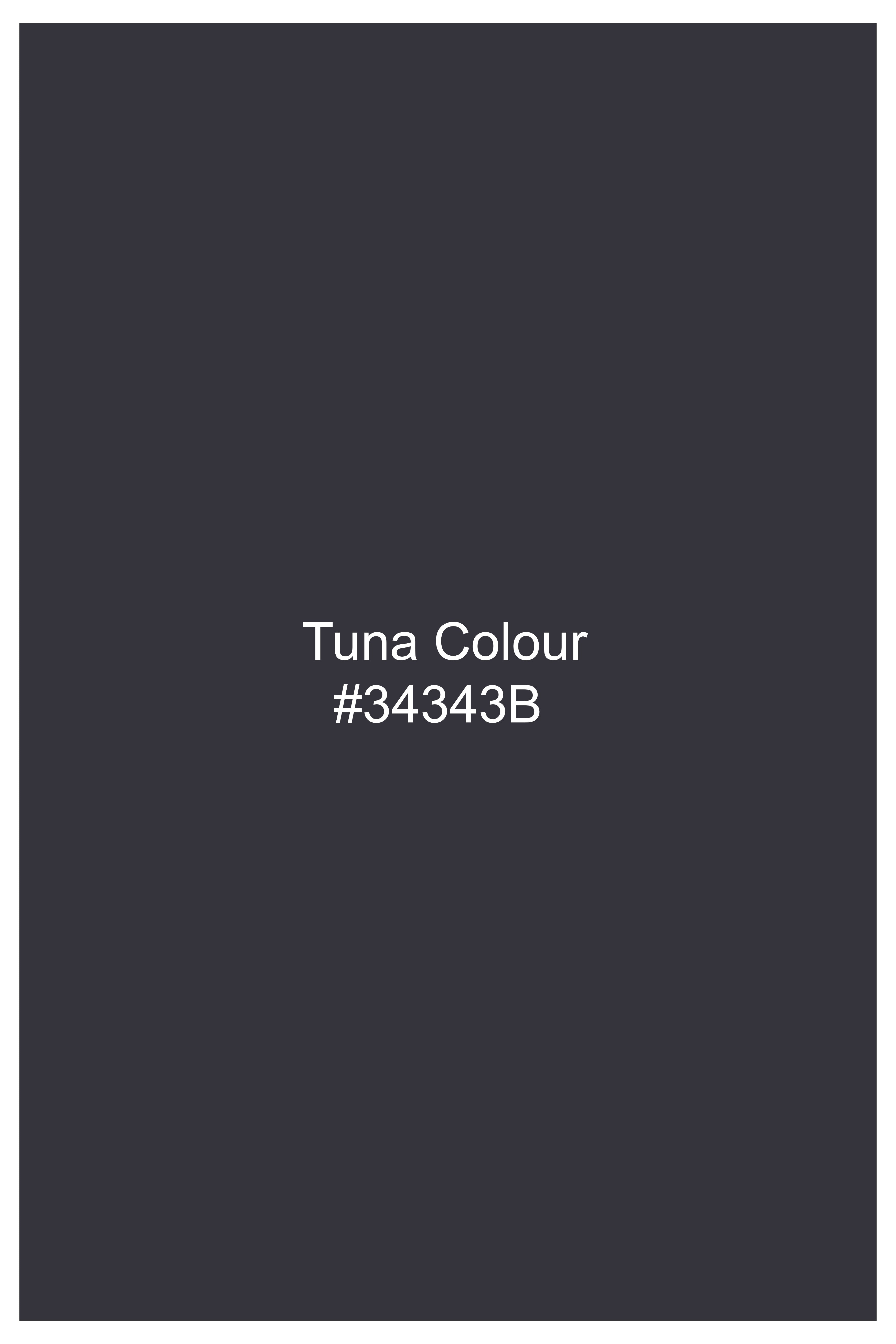 Monvex-Tuna Gray Pencil Striped Wool Rich Slight Stretch Waistband Pant