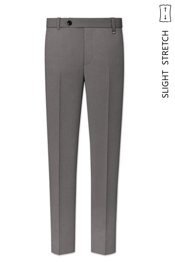 Sterling-Ironside Gray Diamond Textured Wool Rich Slight Stretch Waistband Pant