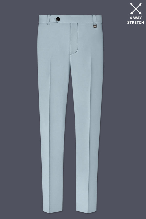 Pewter-Korean Chateau gray 4-Way Stretch Wrinkle-Free Wool Rich Stretchable Waistband Pant