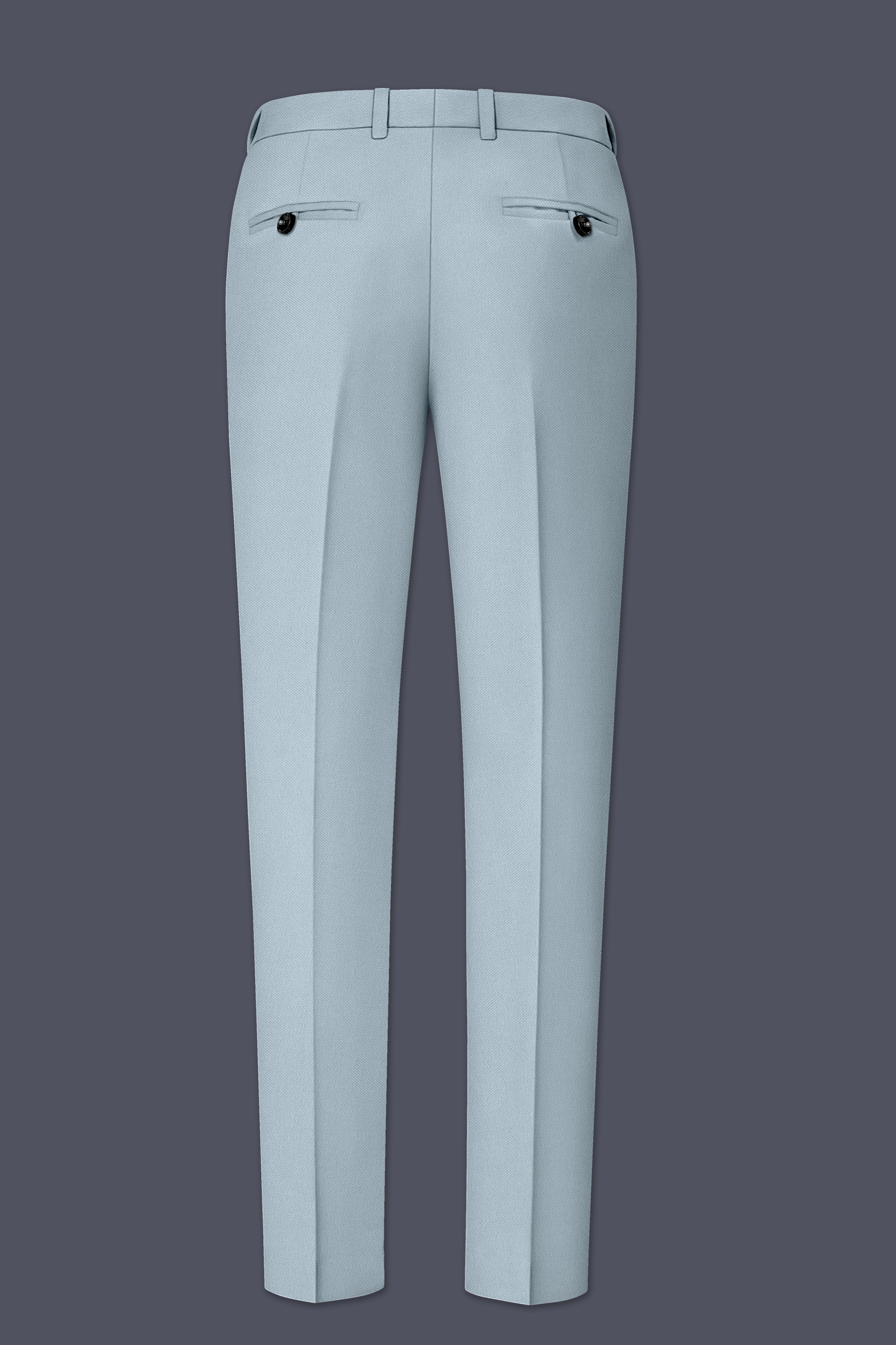 Pewter-Korean Chateau gray 4-Way Stretch Wrinkle-Free Wool Rich Stretchable Waistband Pant
