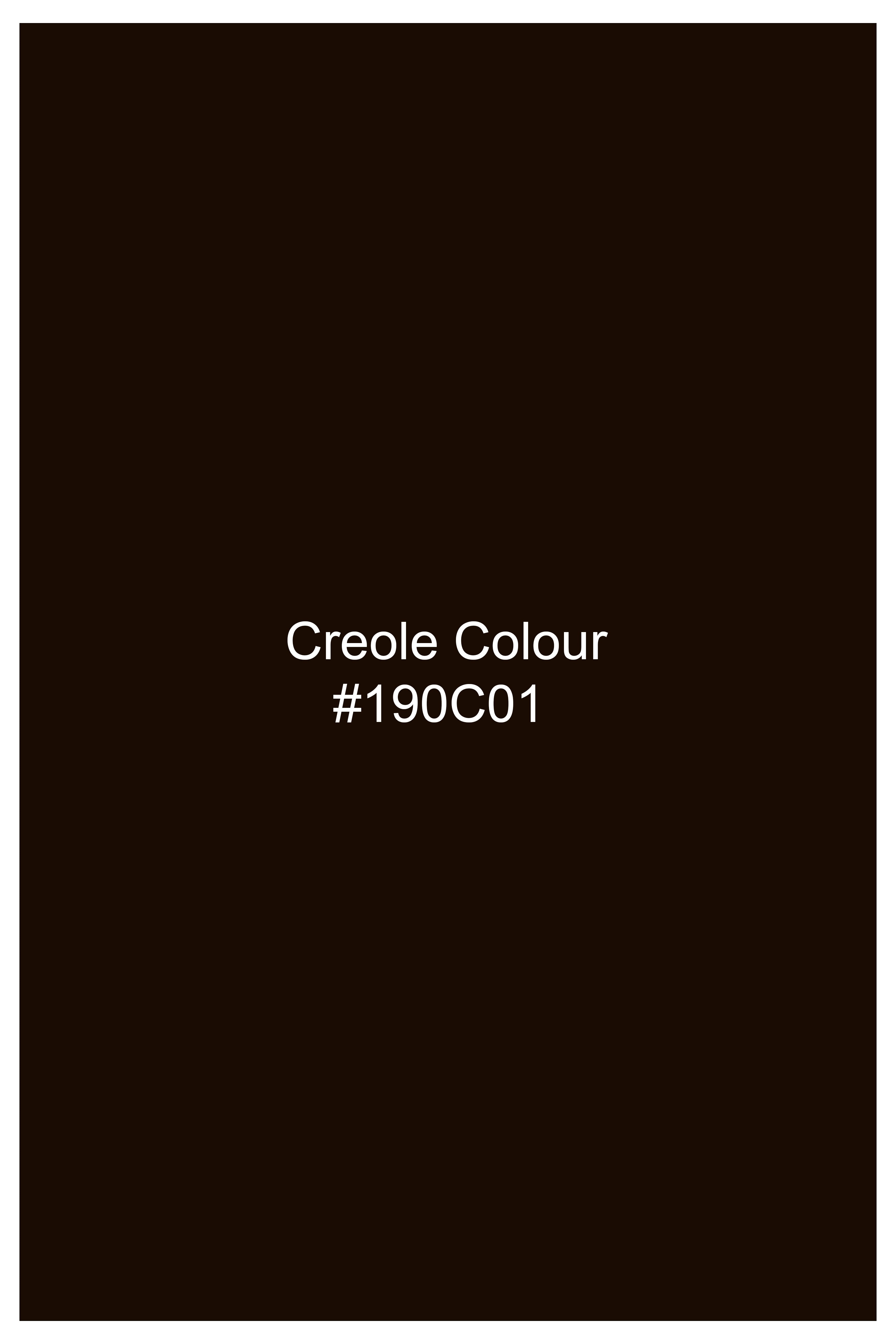 Torvex-Creole Brown Velvet Stretchable Waistband Pant