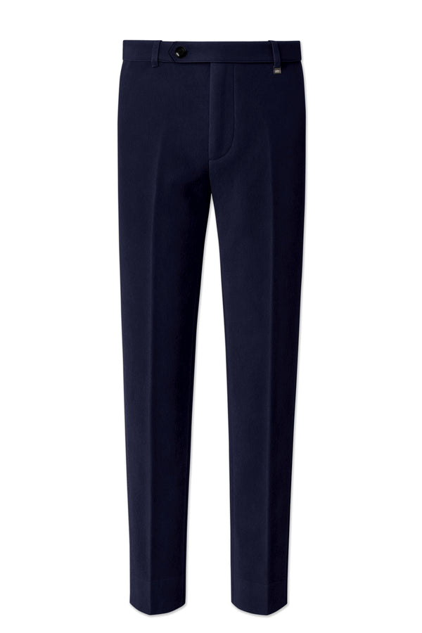 Torvian-Vulcan Blue Velvet Stretchable Waistband Pant