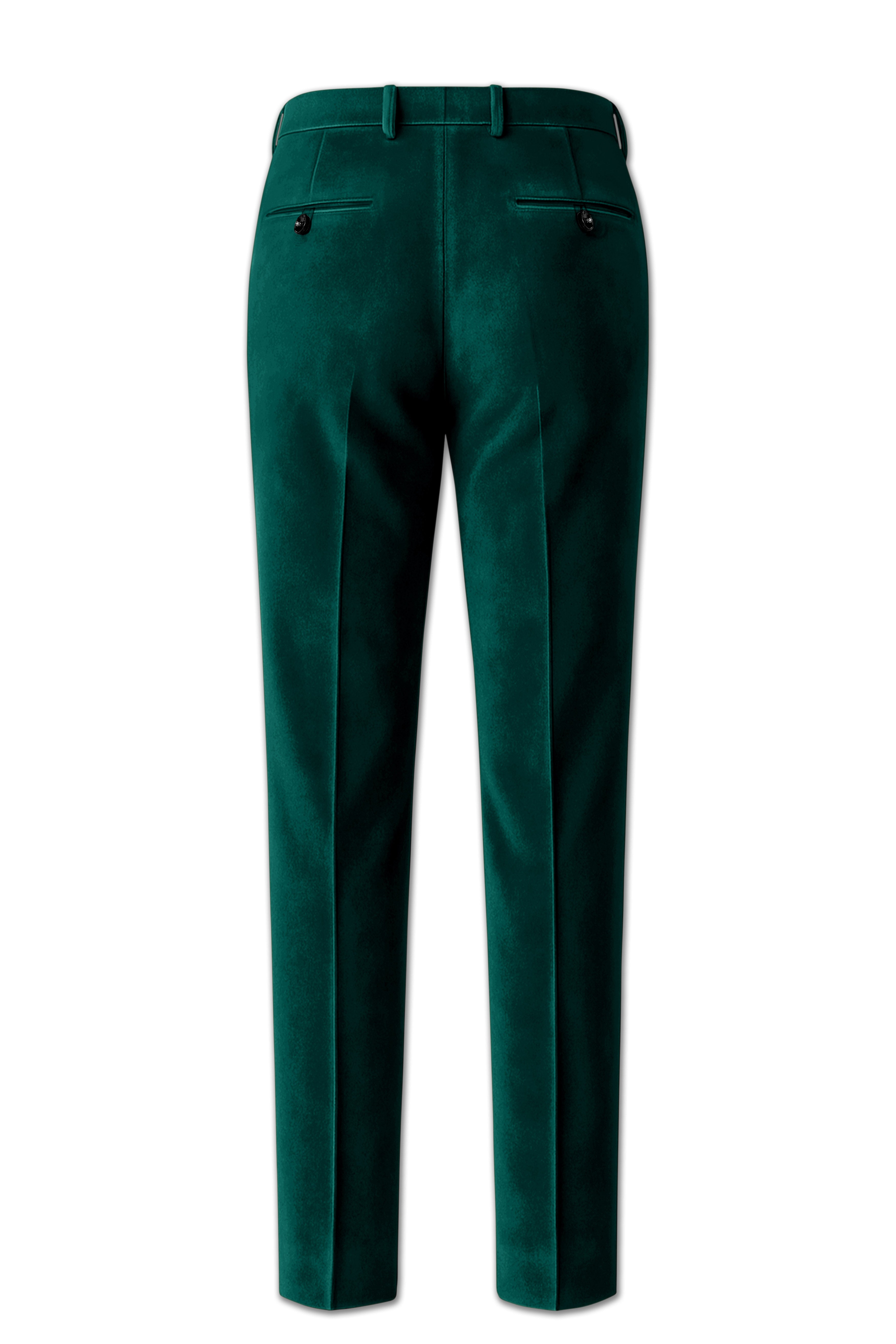 Lagoon-Teal Green Velvet Stretchable Waistband Pant