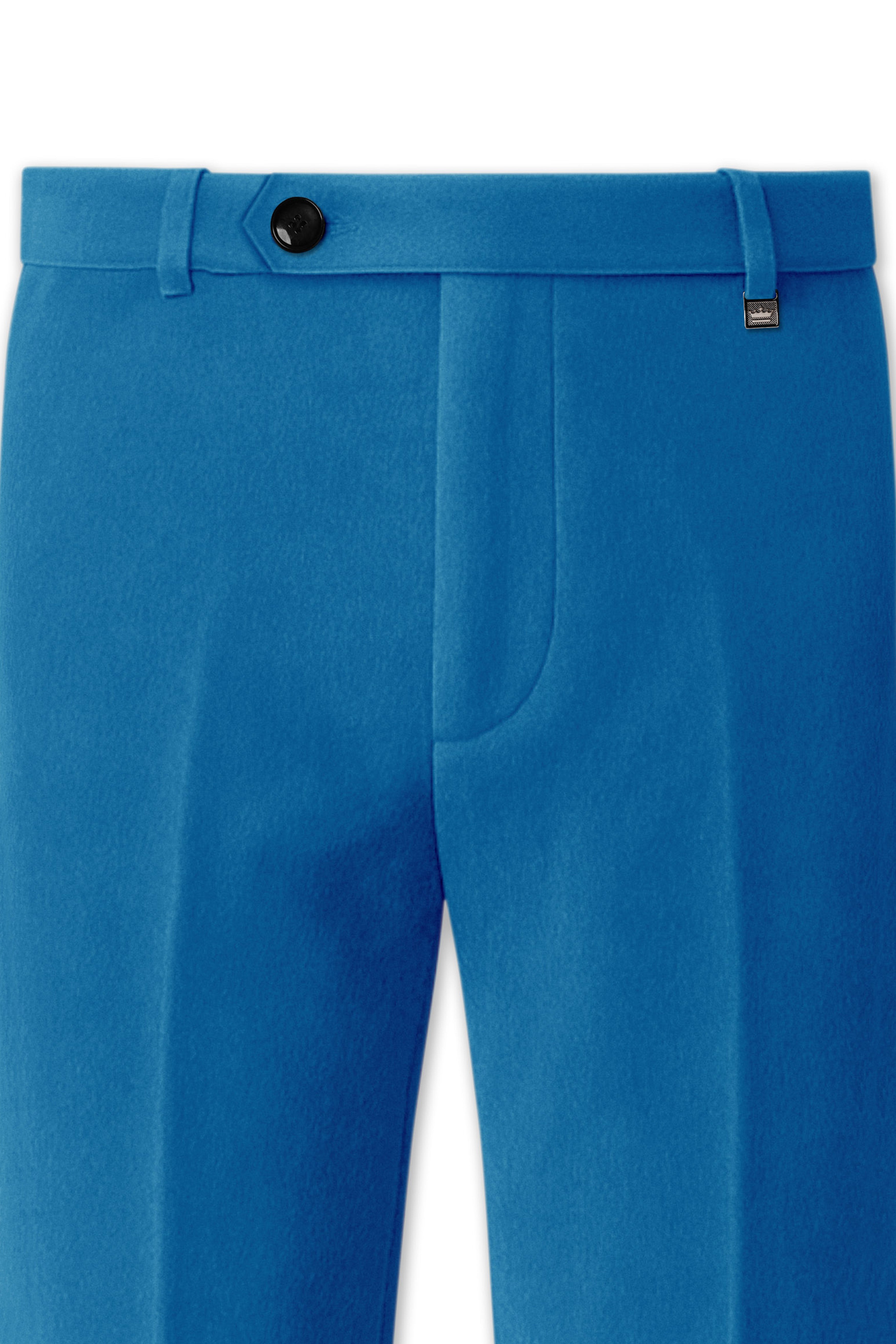 Orvian-Venice Blue Velvet Stretchable Waistband Pant