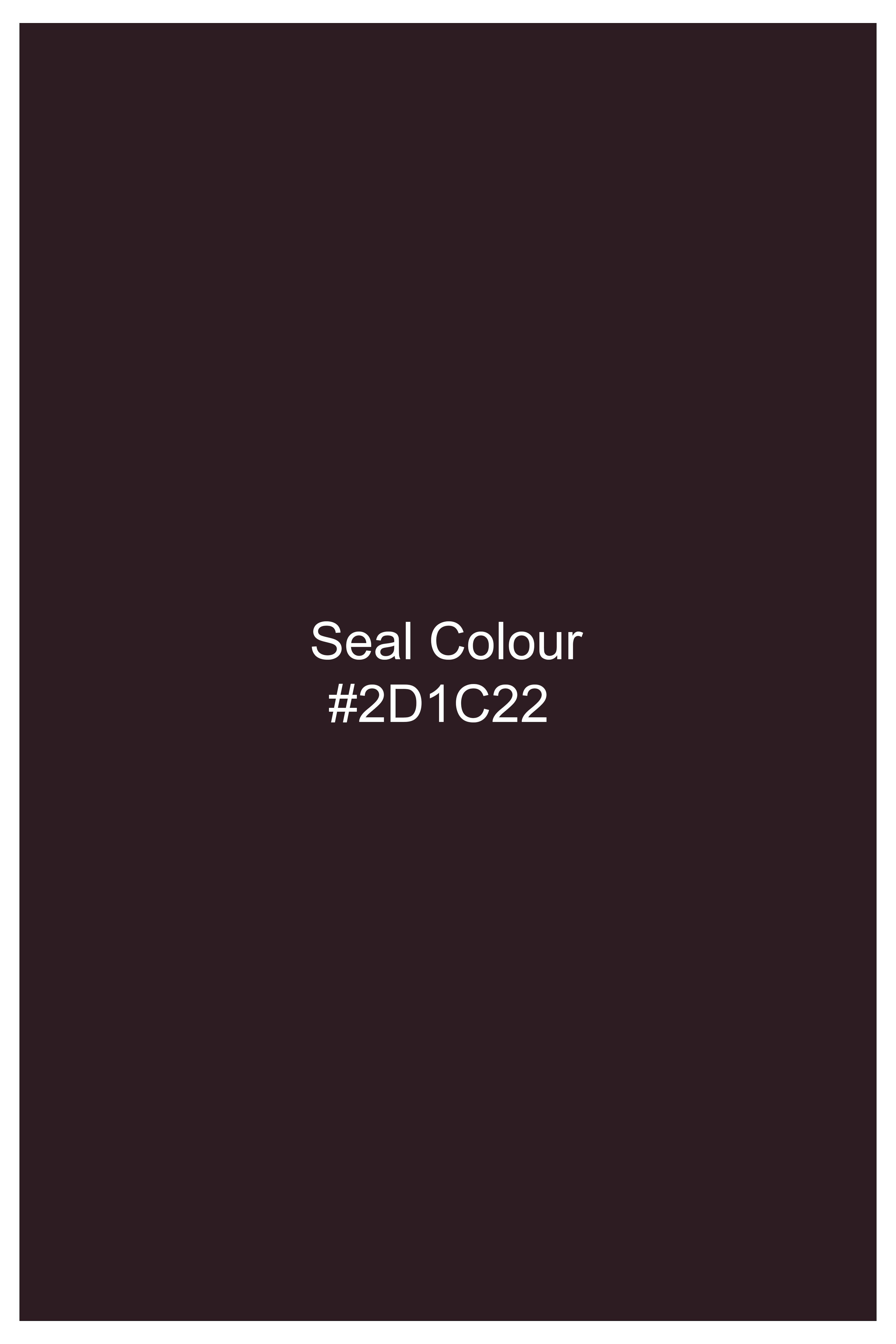 Imperial-Seal Brown Slight Stretch Subtle Sheen Poly-Viscose Waistband Pant