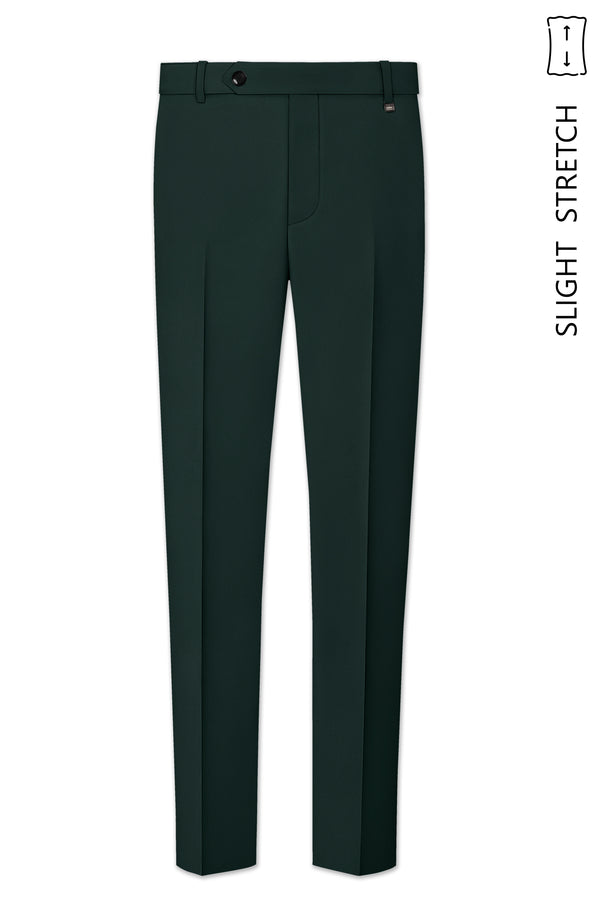 Viridian-Gable Green Slight Stretch Subtle Sheen Poly-Viscose Waistband Pant