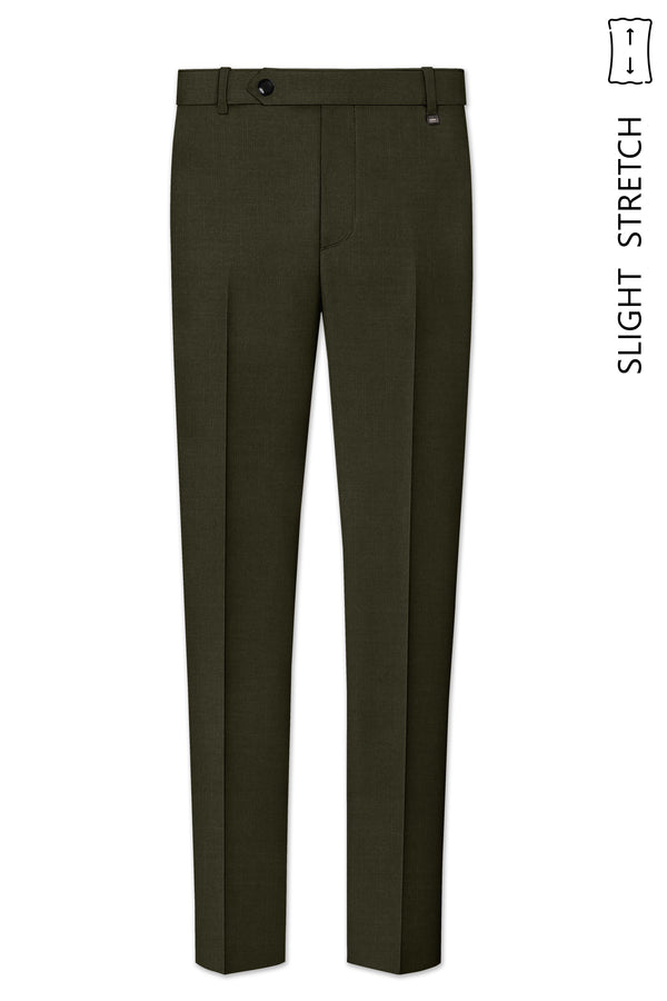 Mossley-Rangoon Green Wool Rich Slight Stretch Waistband Pant