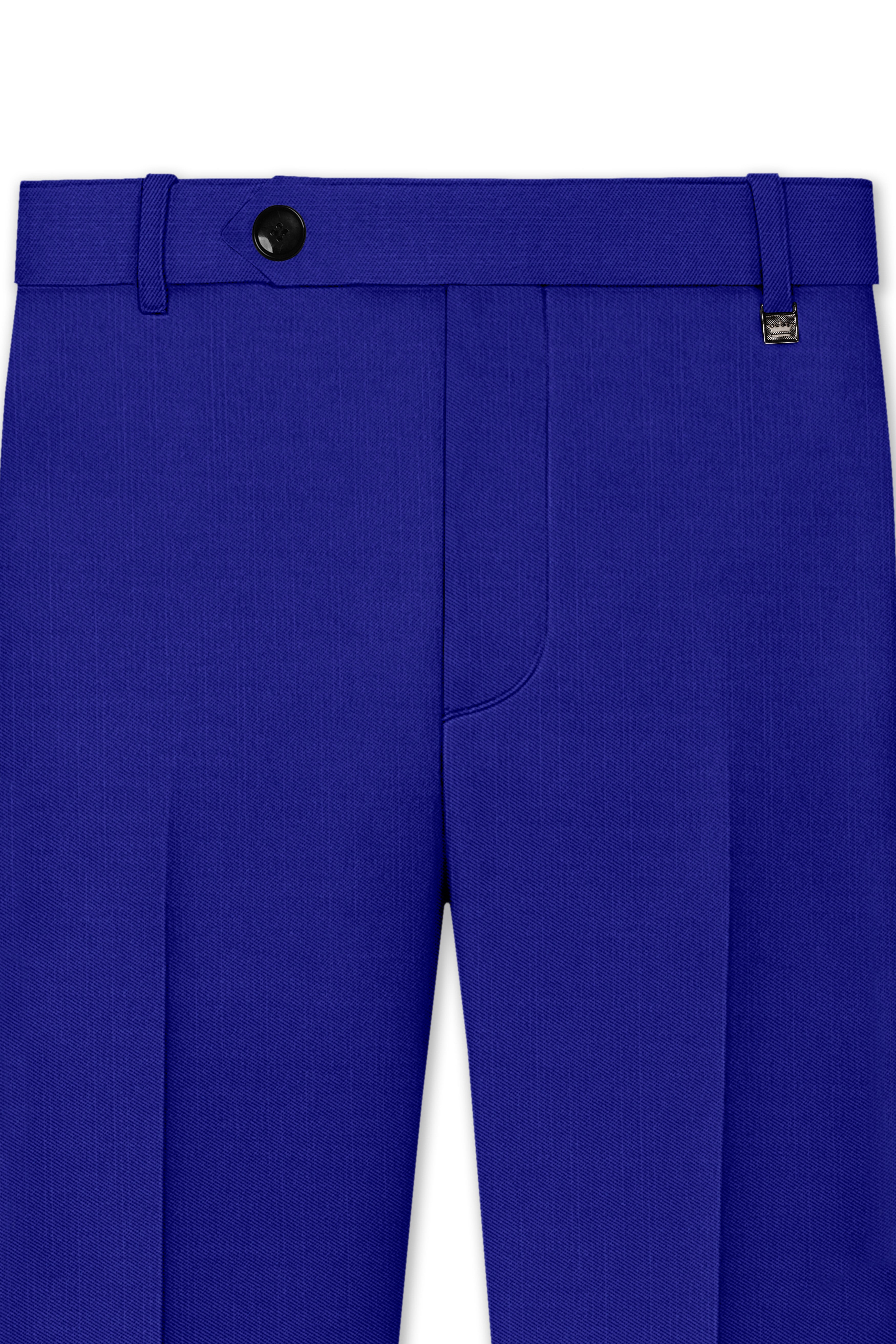 Stratos-Cobalt Blue Wool Rich Slight Stretch Waistband Pant