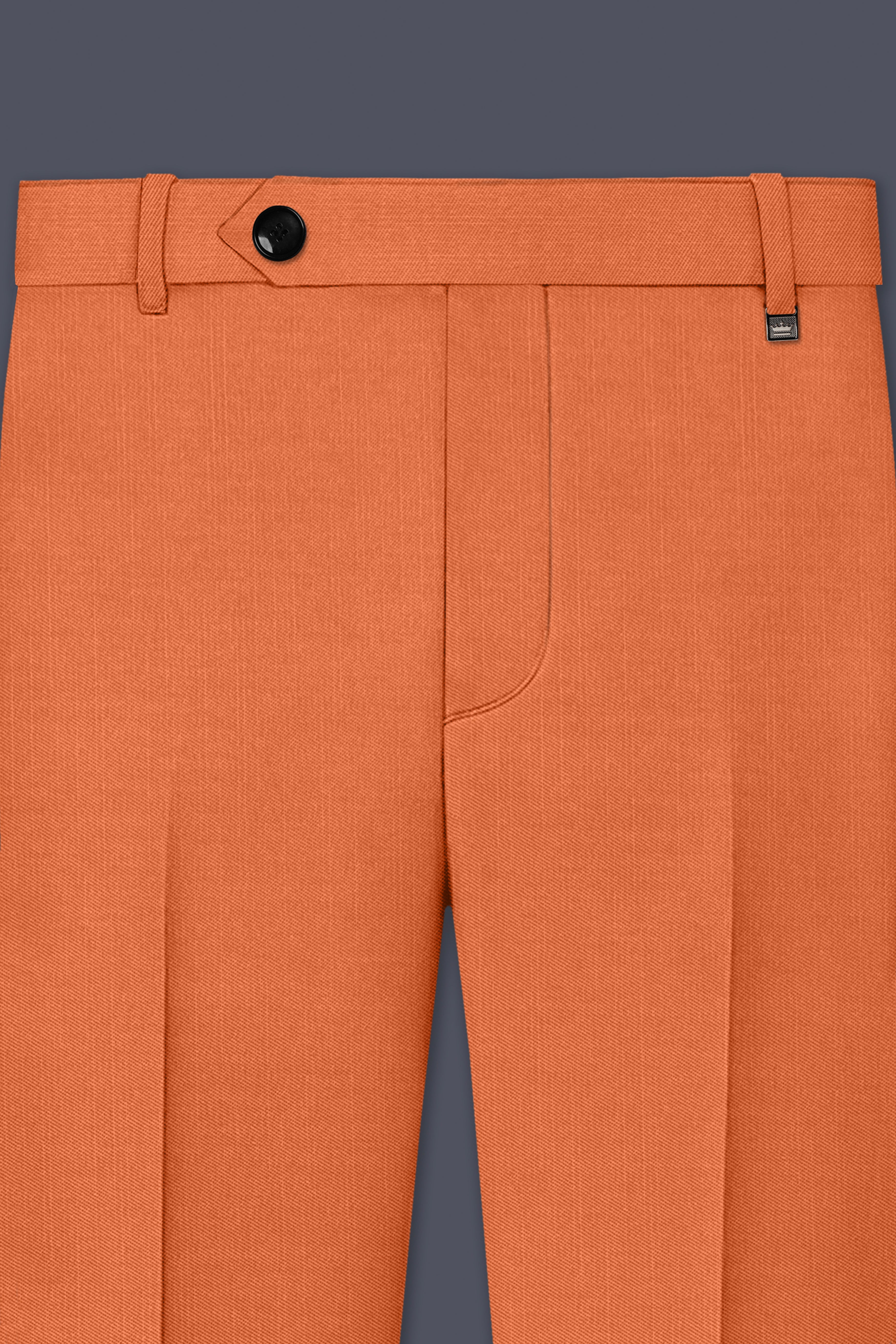 Prestige-Tuscany Orange Wool Rich Slight Stretch Waistband Pant