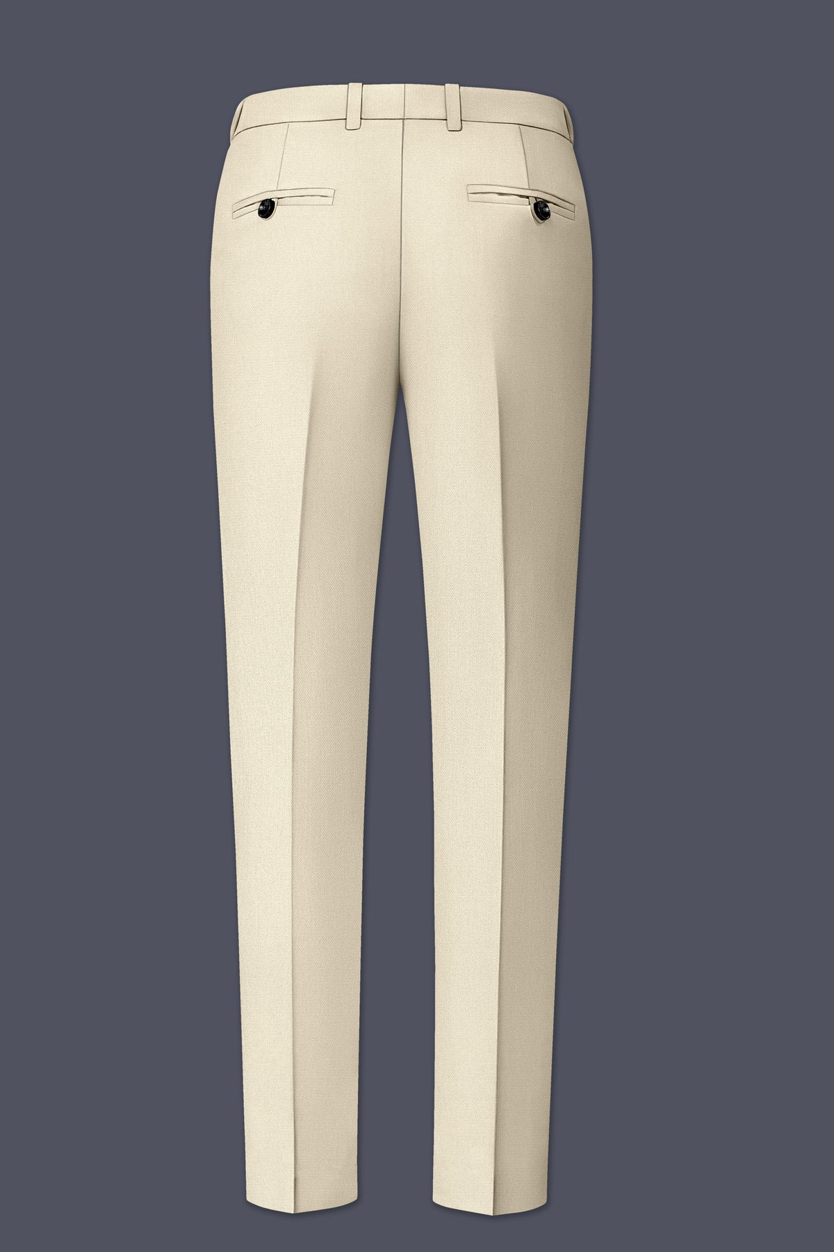 Dune-Foggy Cream Diamond Textured Wool Rich Slight Stretch Waistband Pant