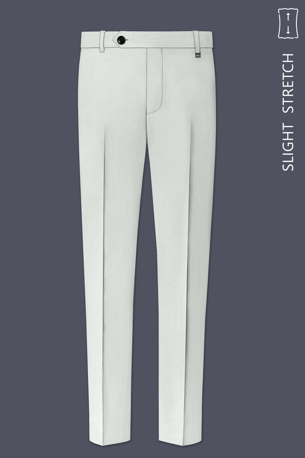 Regent-Noble Gray Diamond Textured Wool Rich Slight Stretch Waistband Pant