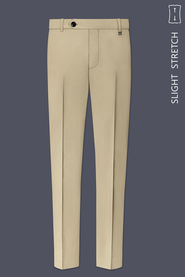 Sienna-Malta Cream Diamond Textured Wool Rich Slight Stretch Waistband Pant