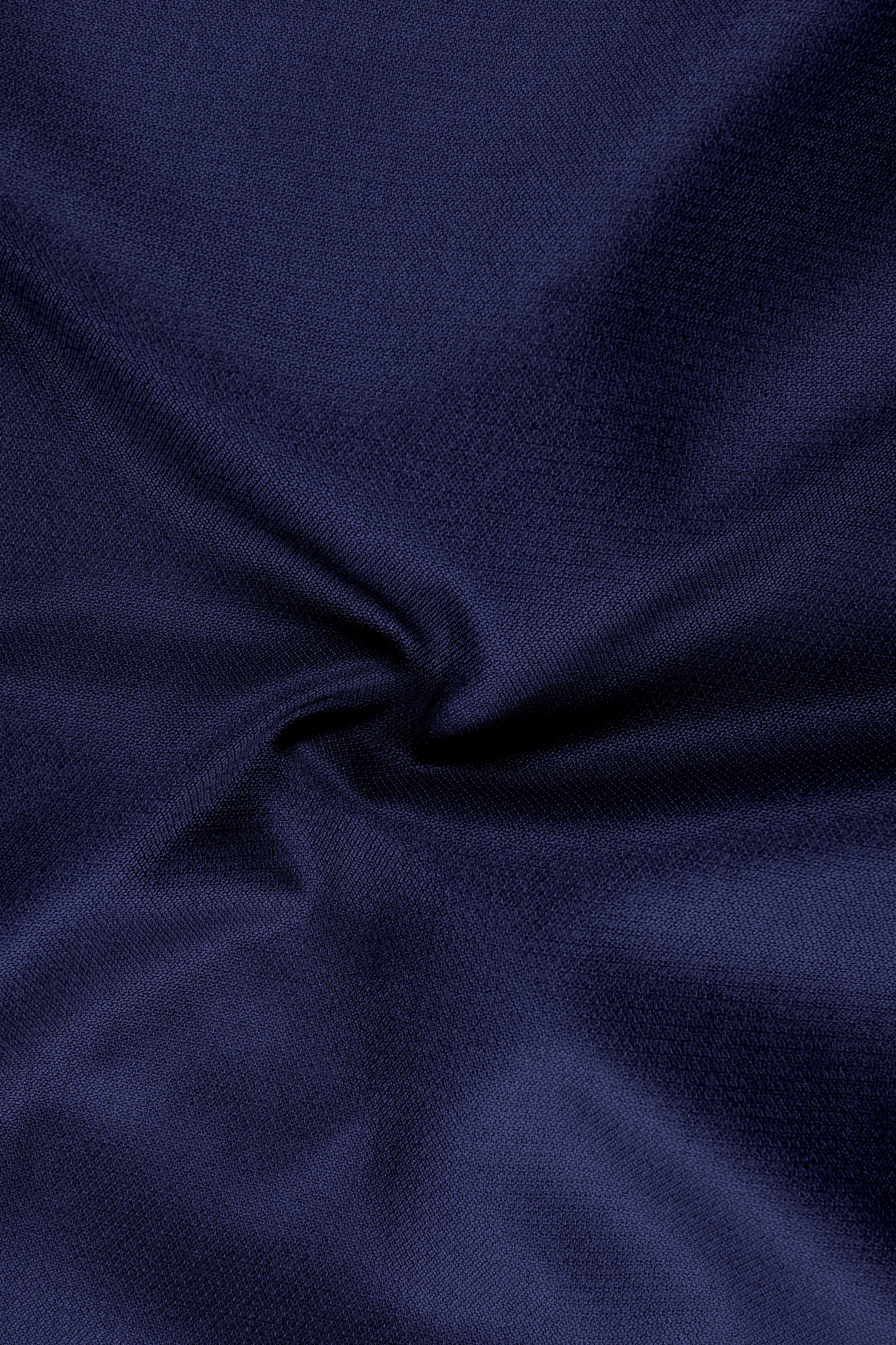 Orion-Vulcan Blue Diamond Textured Wool Rich Slight Stretch Waistband Pant