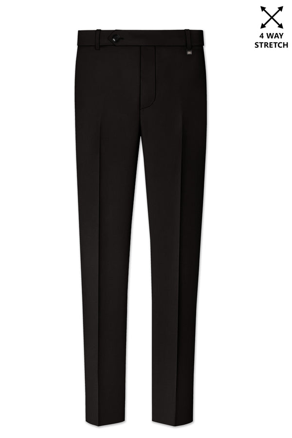 Bronze-Korean Zeus Brown 4-Way Stretch Wrinkle-Free Fluid Drape Fabric Stretchable Waistband Pant