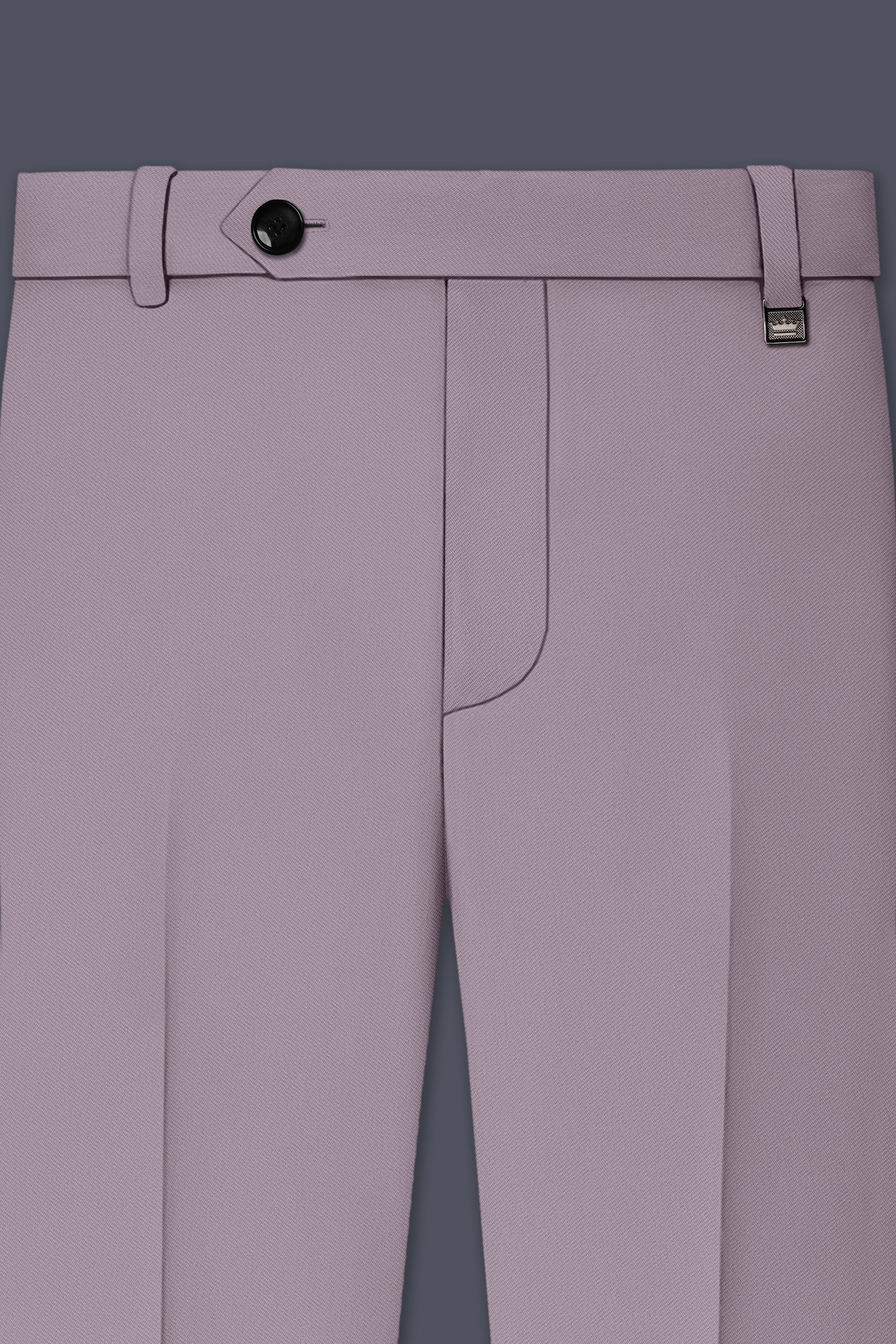 Roselle-Korean Bouquet Pink 4-Way Stretch Wrinkle-Free Wool Rich Stretchable Waistband Pant