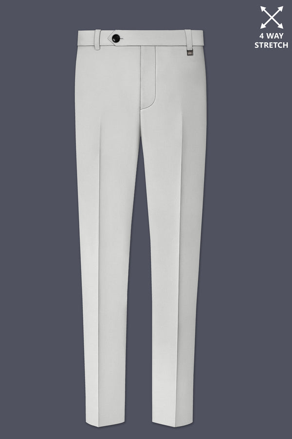 Axiom-Korean Nickel Gray 4-Way Stretch Wrinkle-Free Wool Rich Stretchable Waistband Pant