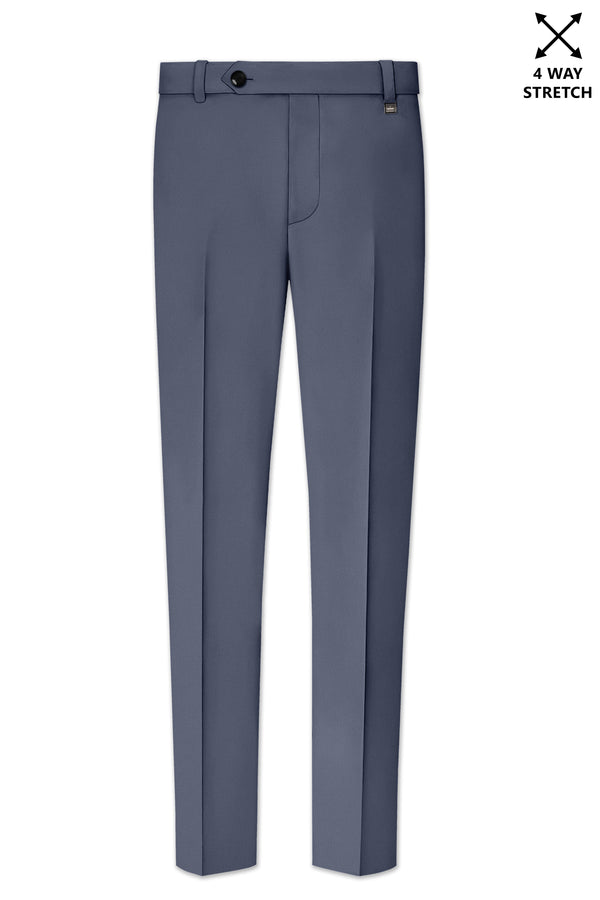 Monarch-Korean Dolphin Gray 4-Way Stretch Wrinkle-Free Wool Rich Stretchable Waistband Pant