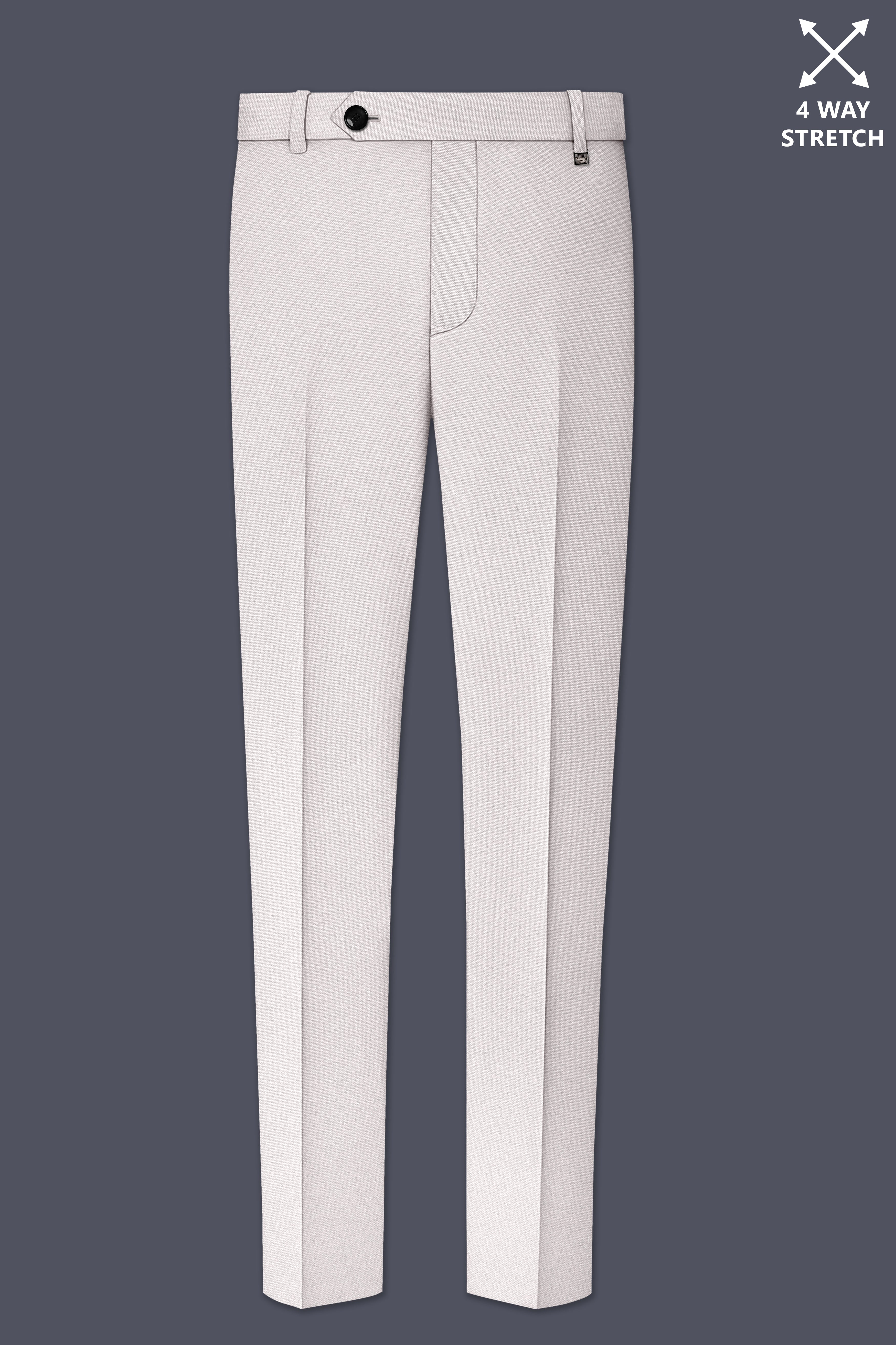 Ivora-Korean Amour Cream 4-Way Stretch Wrinkle-Free Wool Rich Stretchable Waistband Pant