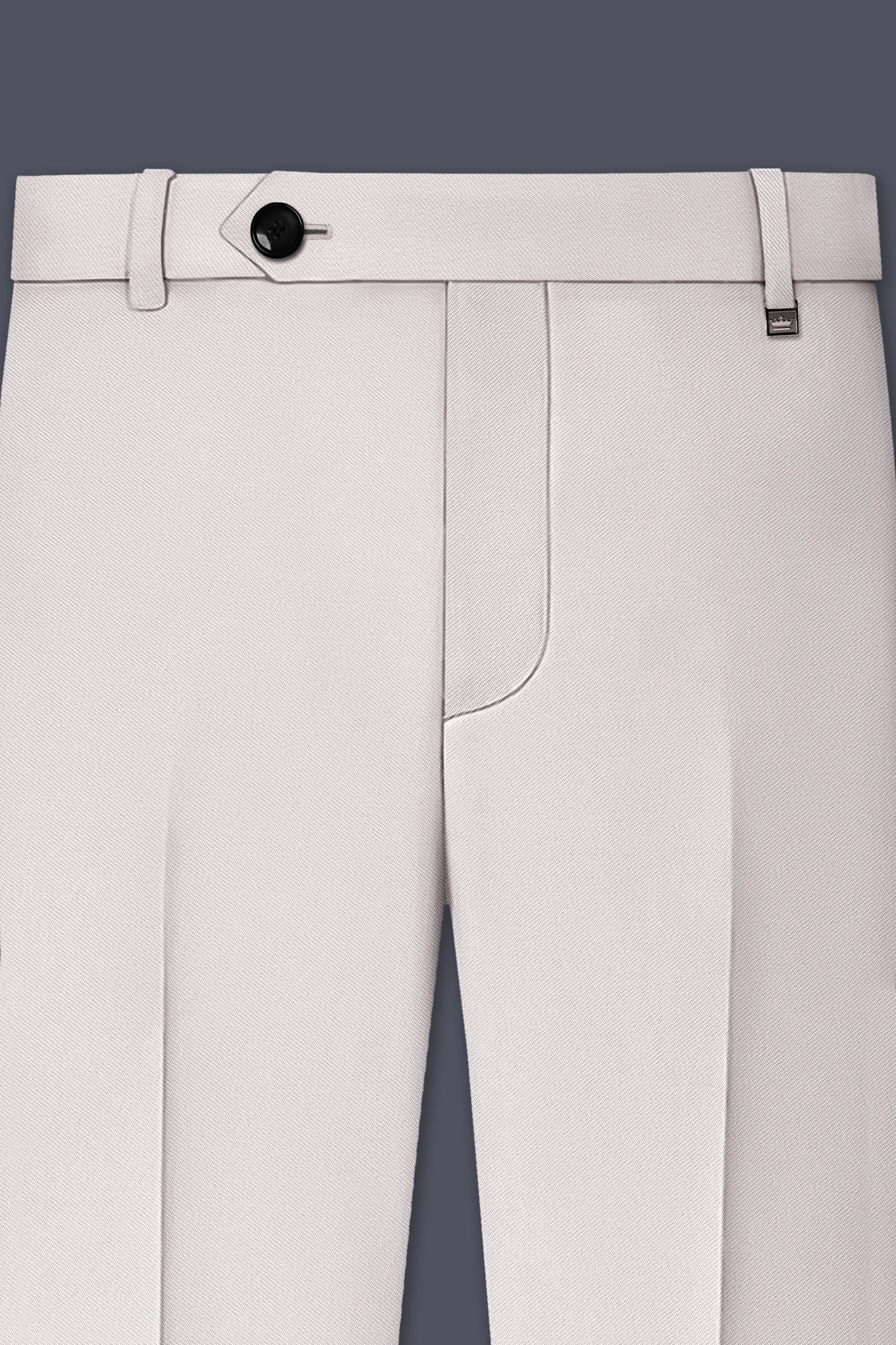 Ivora-Korean Amour Cream 4-Way Stretch Wrinkle-Free Wool Rich Stretchable Waistband Pant