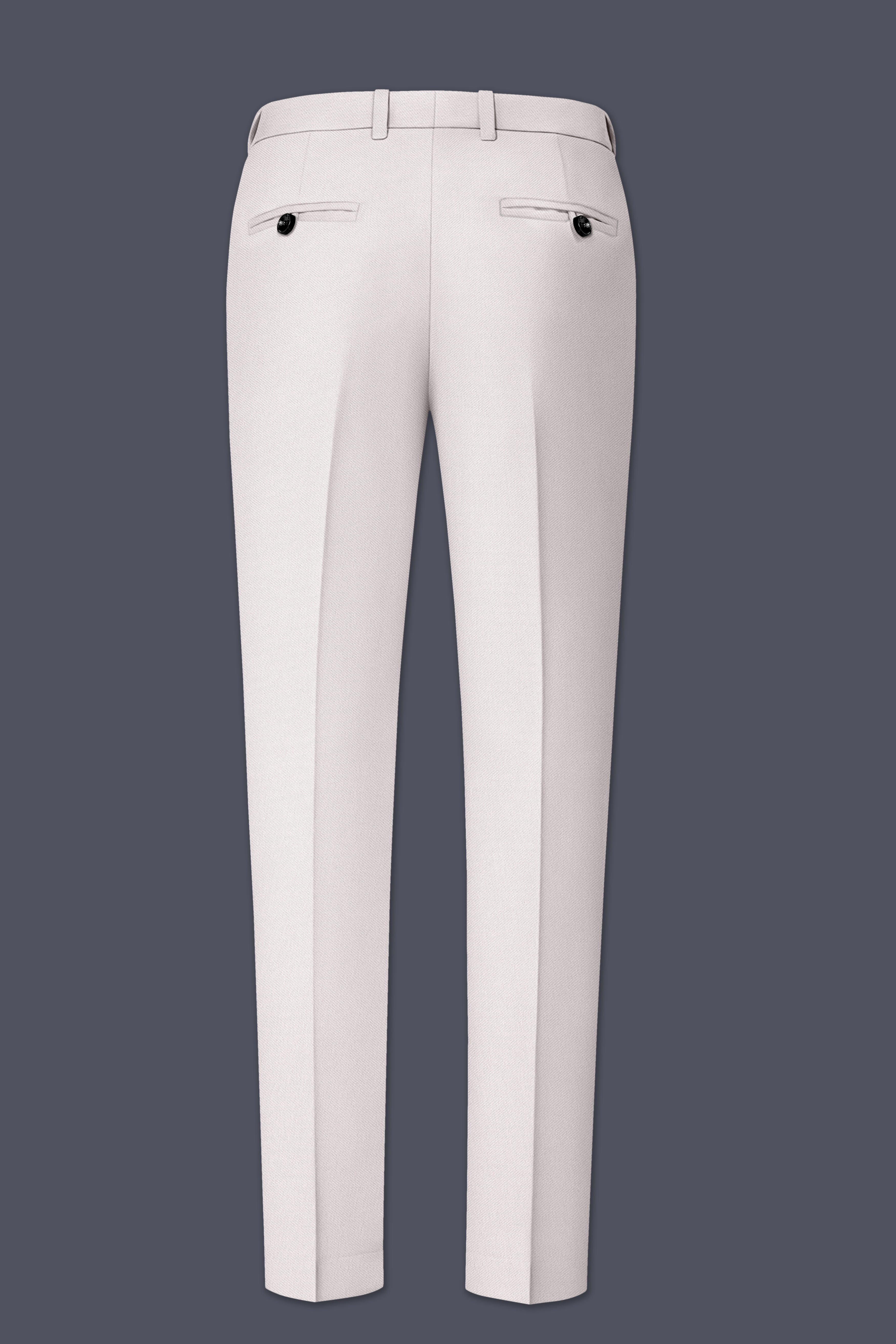 Ivora-Korean Amour Cream 4-Way Stretch Wrinkle-Free Wool Rich Stretchable Waistband Pant