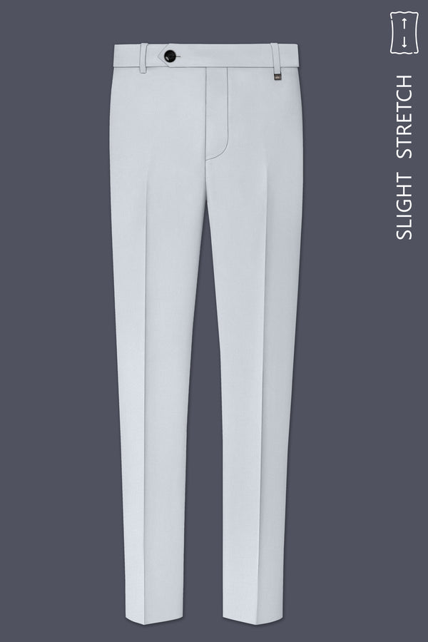 Slate-Mystic Gray Wool Rich Slight Stretch Waistband Pant