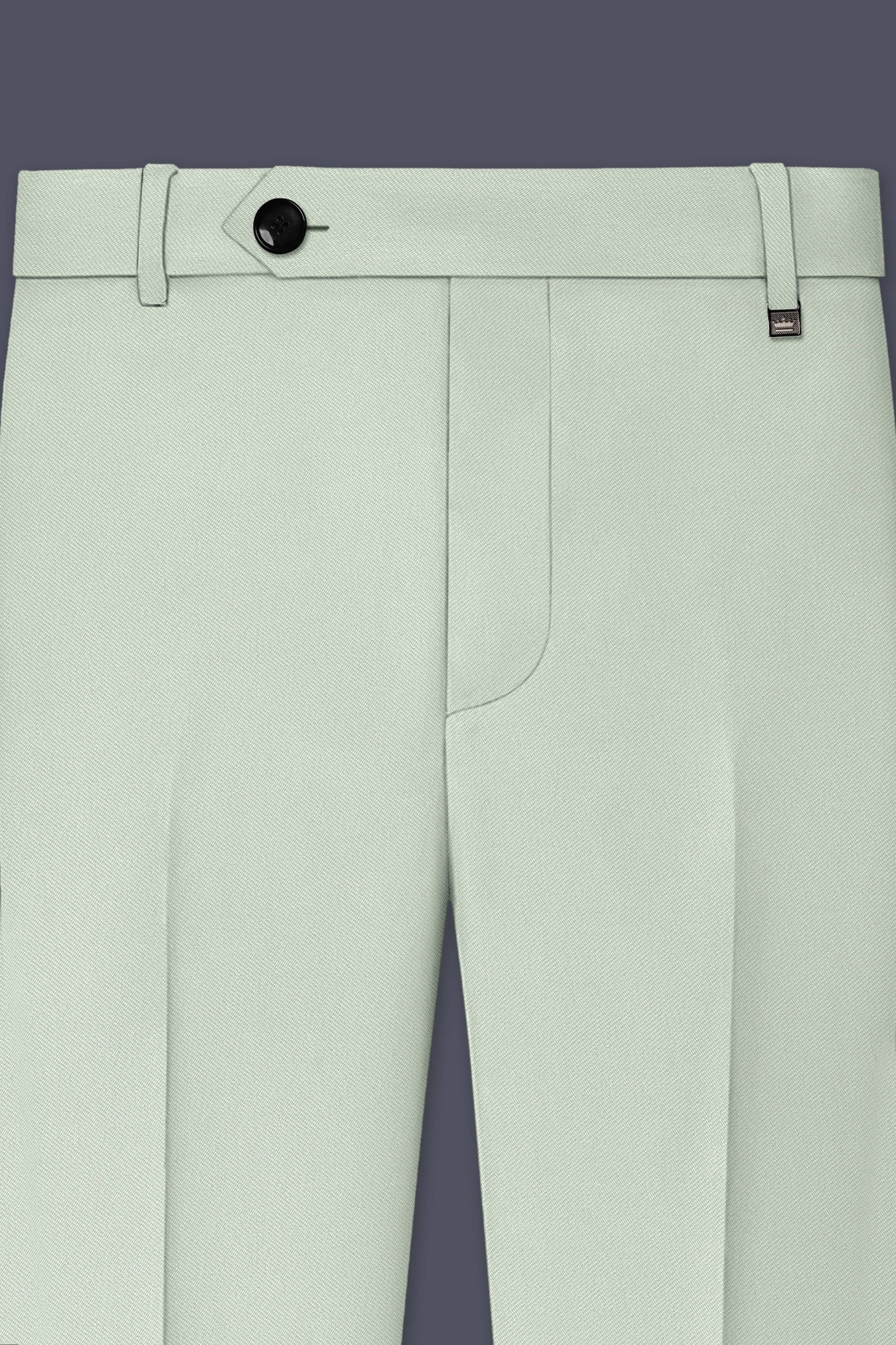 Ascend-Tasman Green Wool Rich Slight Stretch Waistband Pant