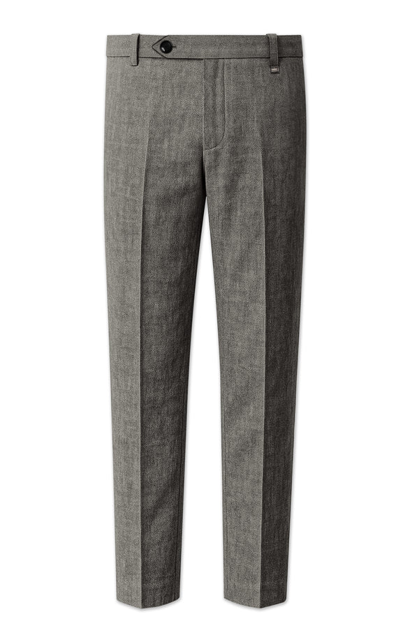 Viridian-Concord Green Luxurious Linen Stretchable Waistband Pant