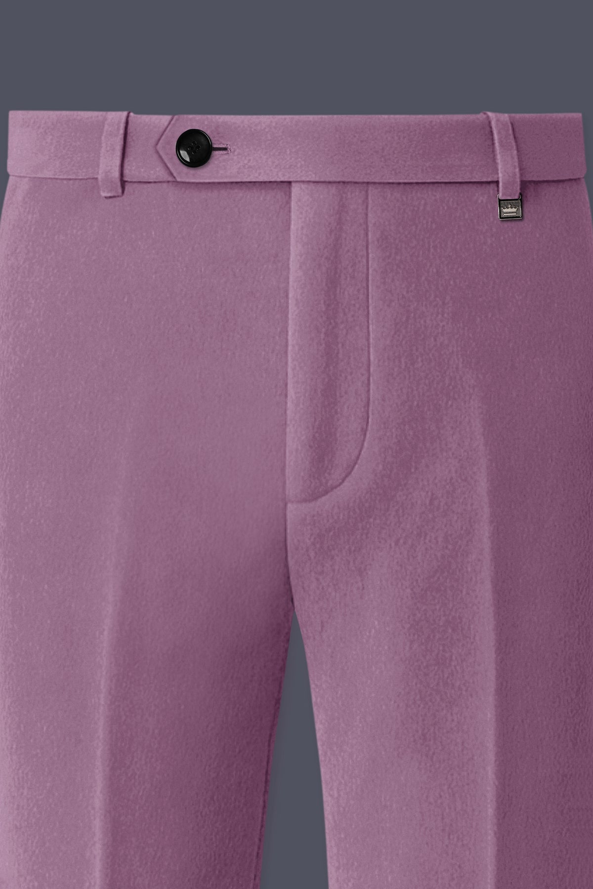 Veloura-Strikemaster Pink Velvet Stretchable Waistband Pant