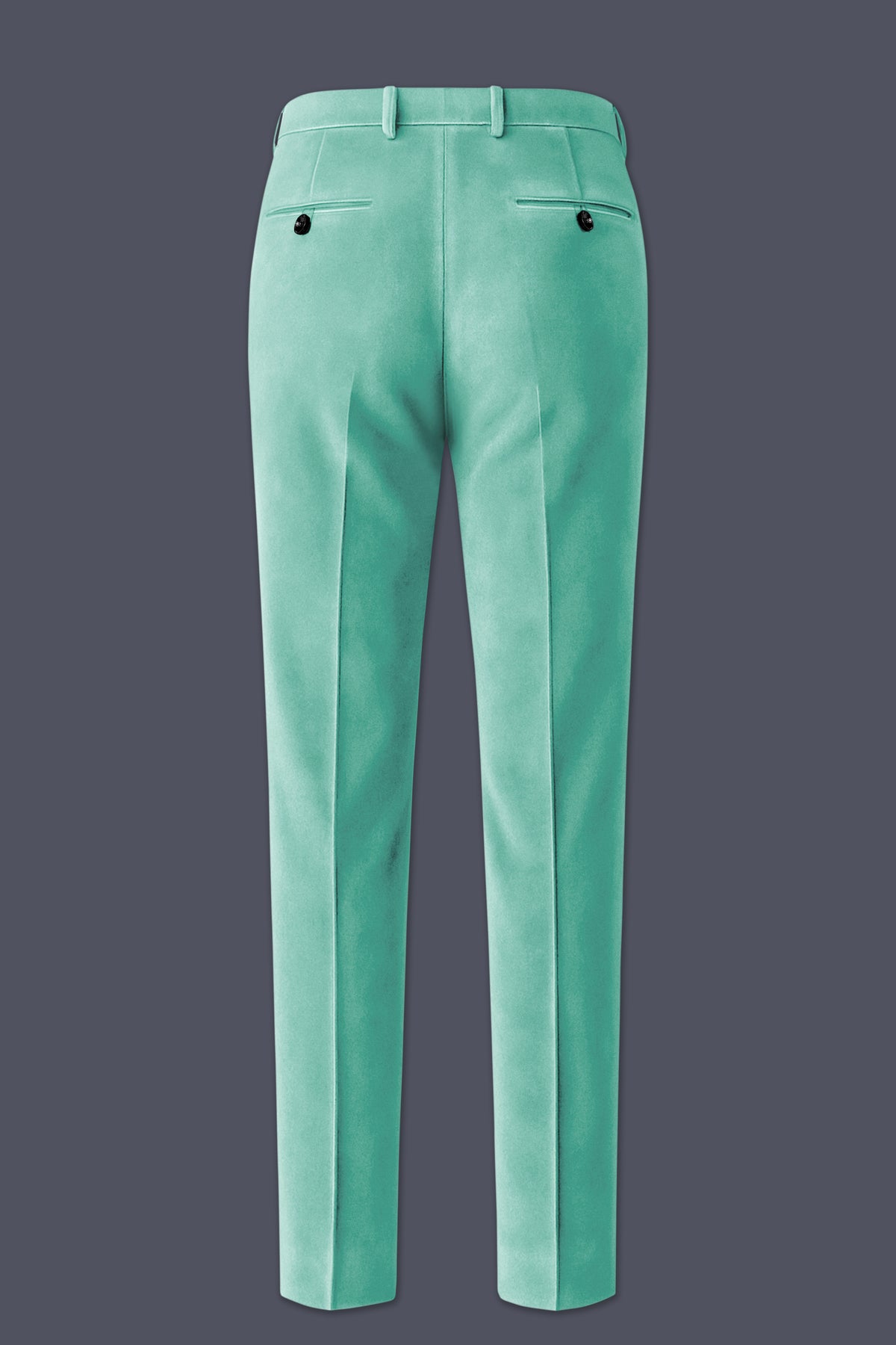 Sapphire-Cyan Blue Velvet Stretchable Waistband Pant
