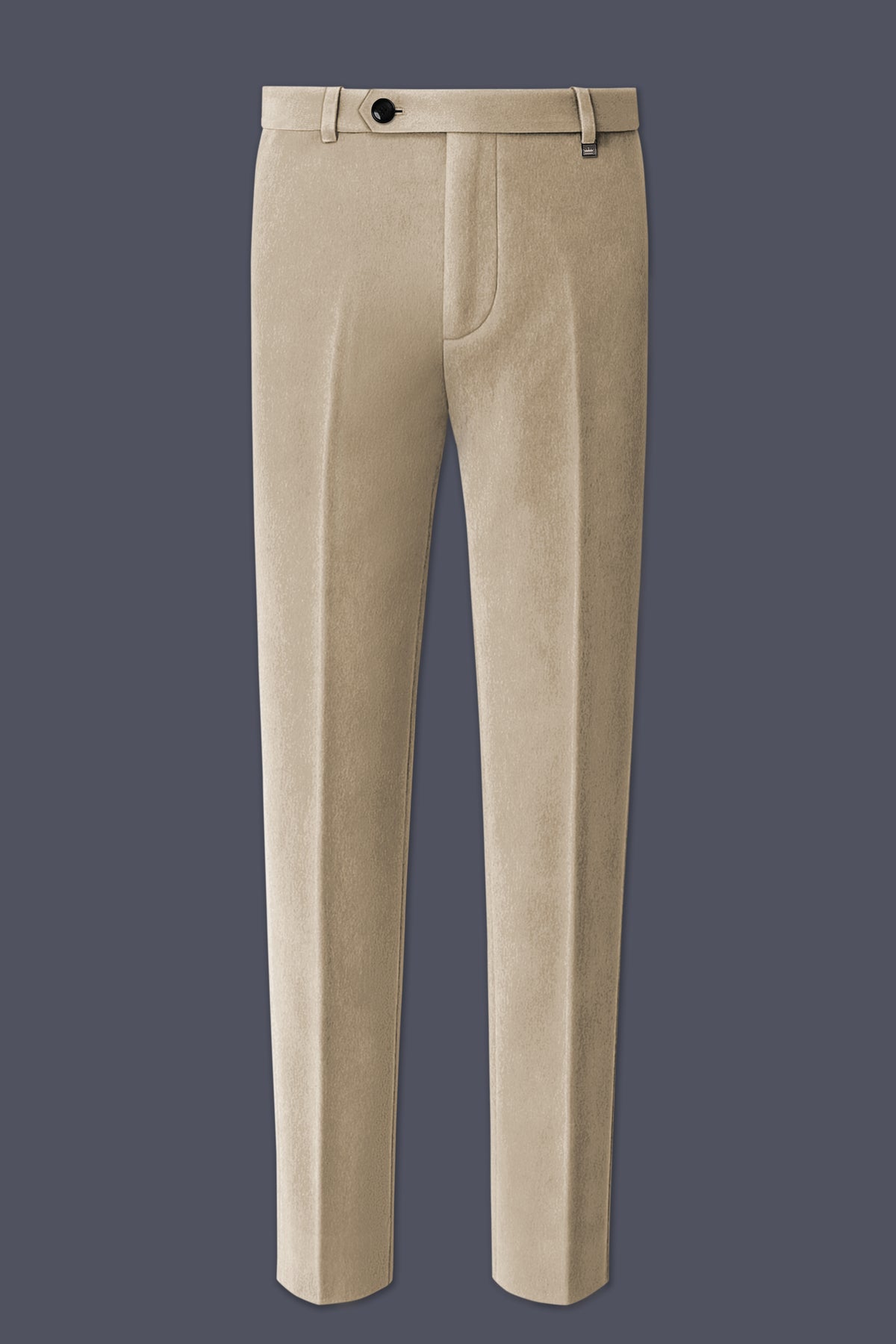 Lustre-Napa Cream Velvet Stretchable Waistband Pant
