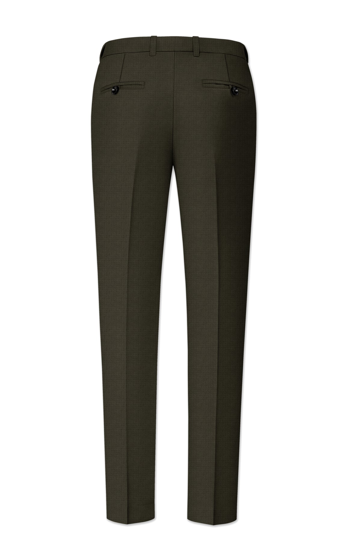 Prestige-Zeus Green Diamond Textured Wool Rich Slight Stretch Waistband Pant