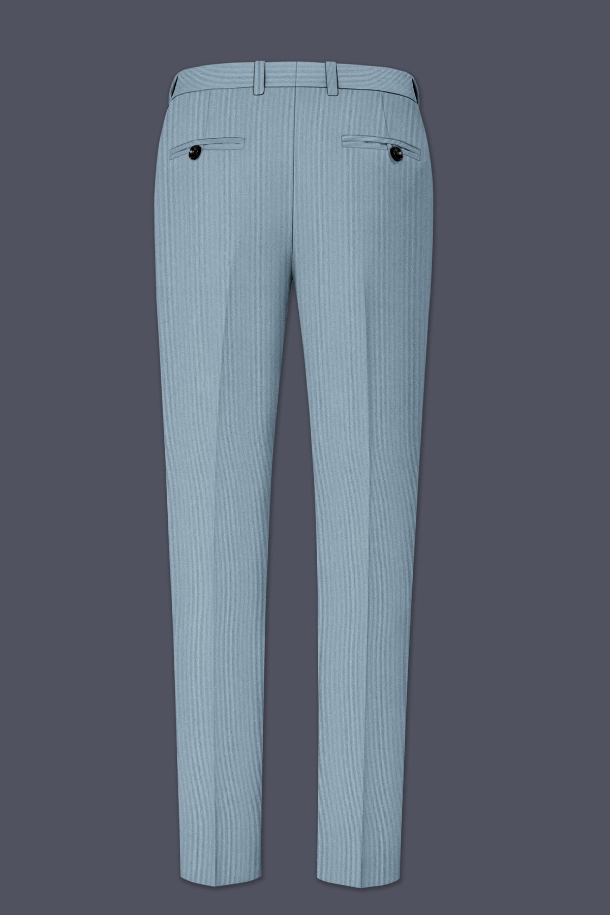 Sterling-Cadet Gray Diamond Textured Wool Rich Slight Stretch Waistband Pant