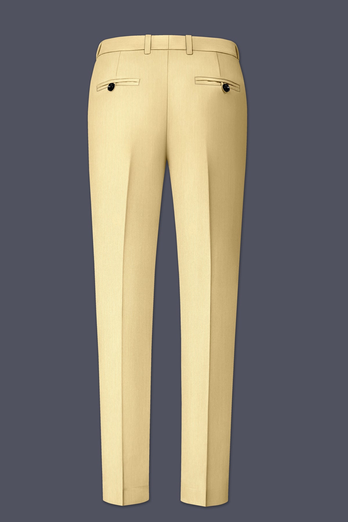 Dorian-Pavlova Cream Diamond Textured Wool Rich Slight Stretch Waistband Pant