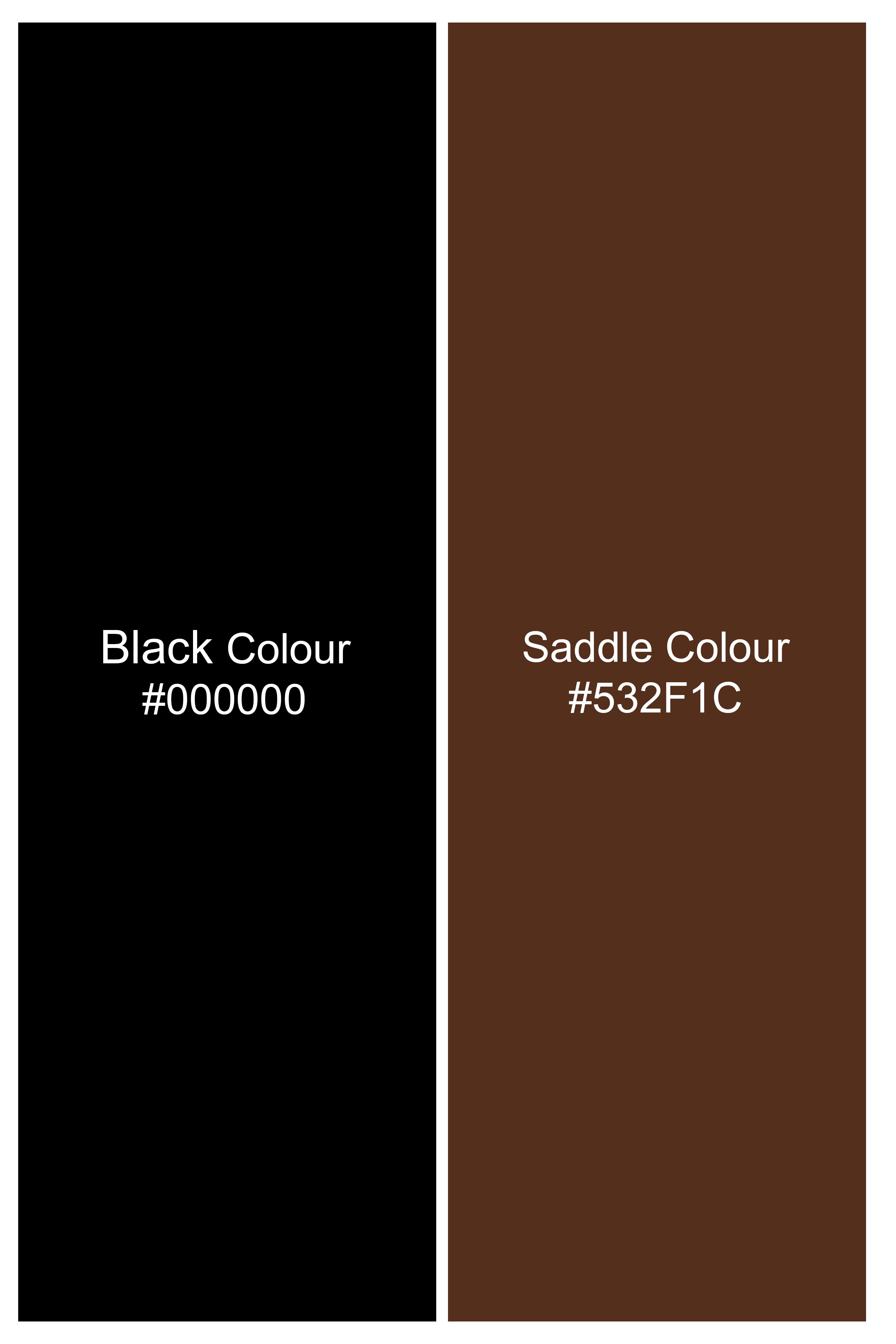 Jade Black and Saddle Brown Windowpane Tweed Trench Coat
