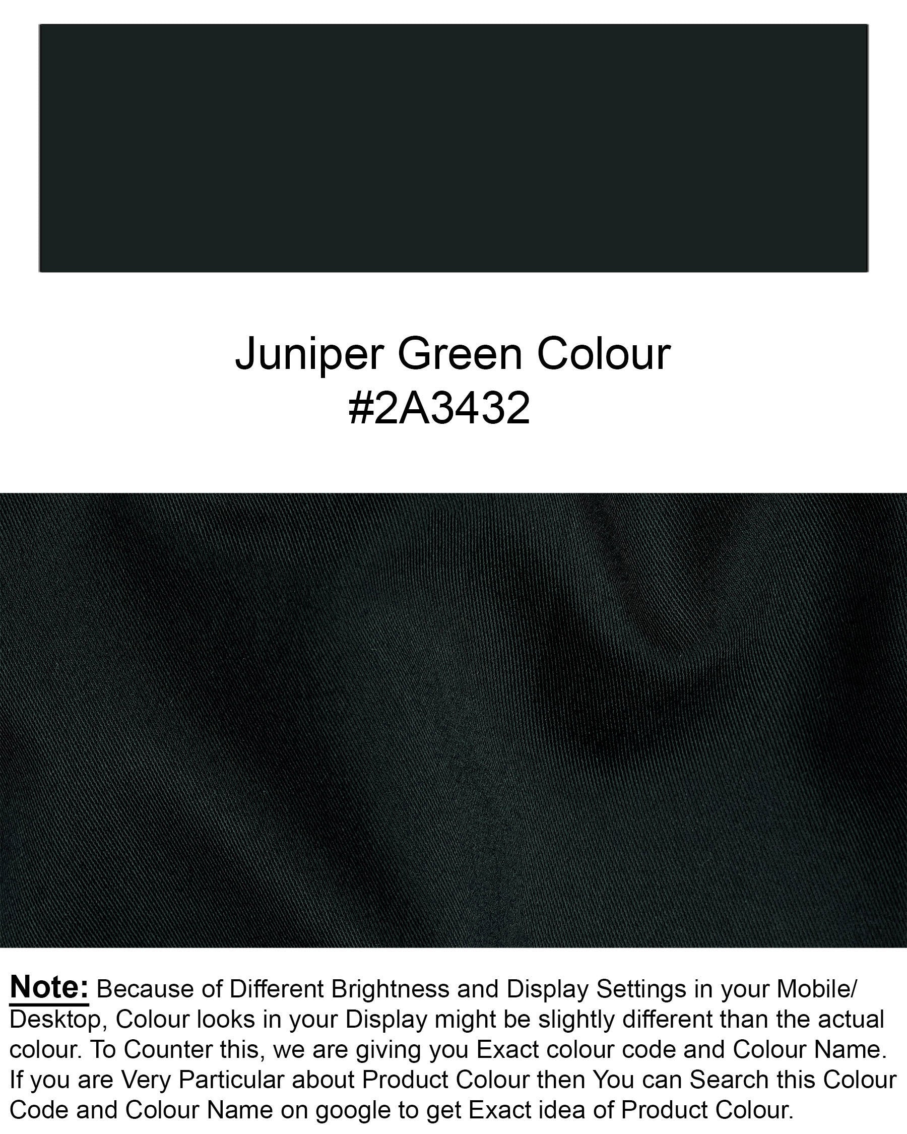 Juniper Green Subtle Sheen Double Breasted Trench Coat with Pant