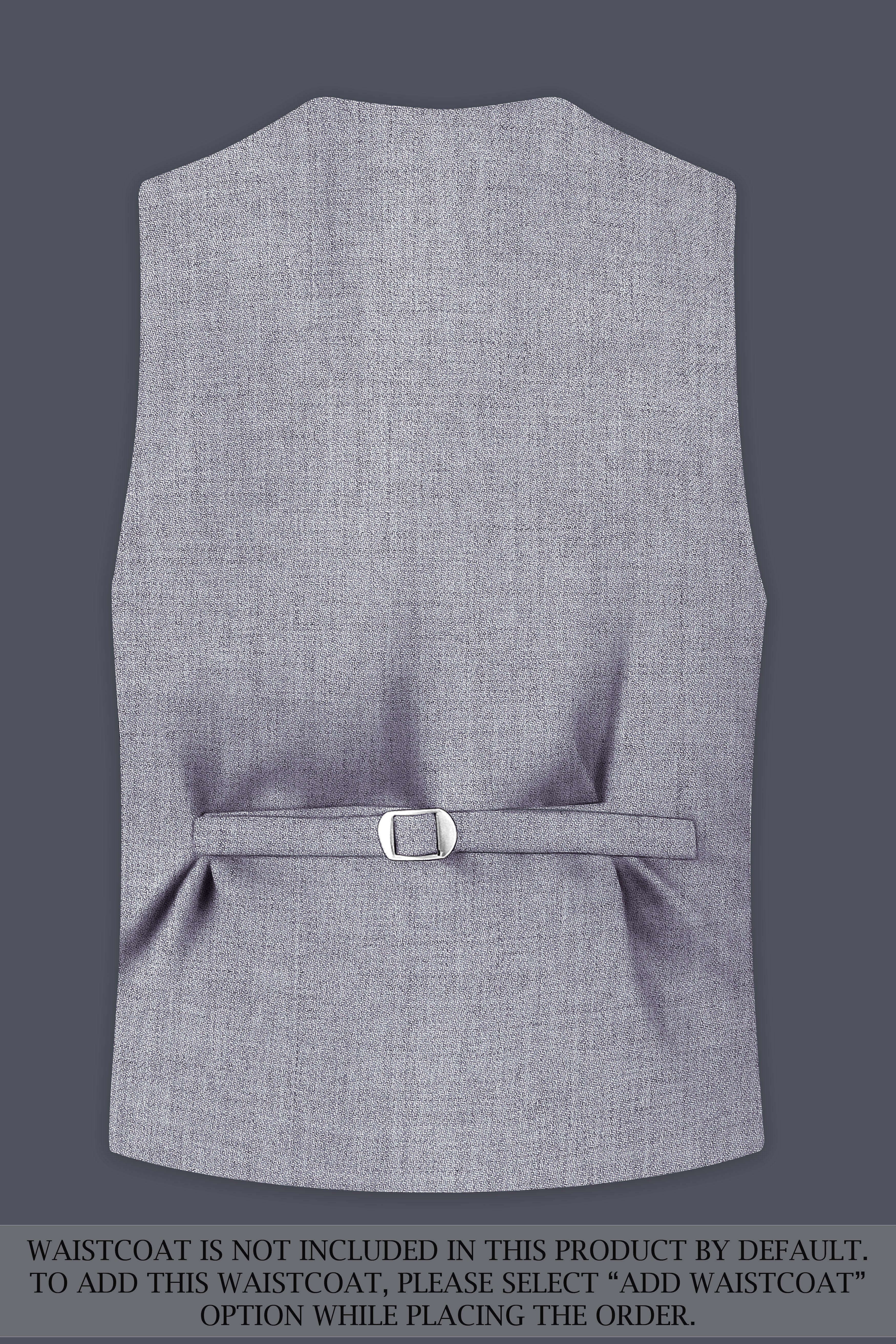 Alpine-Mountain Mist Gray Textured Tweed Single Breasted Trench Coat With Pant