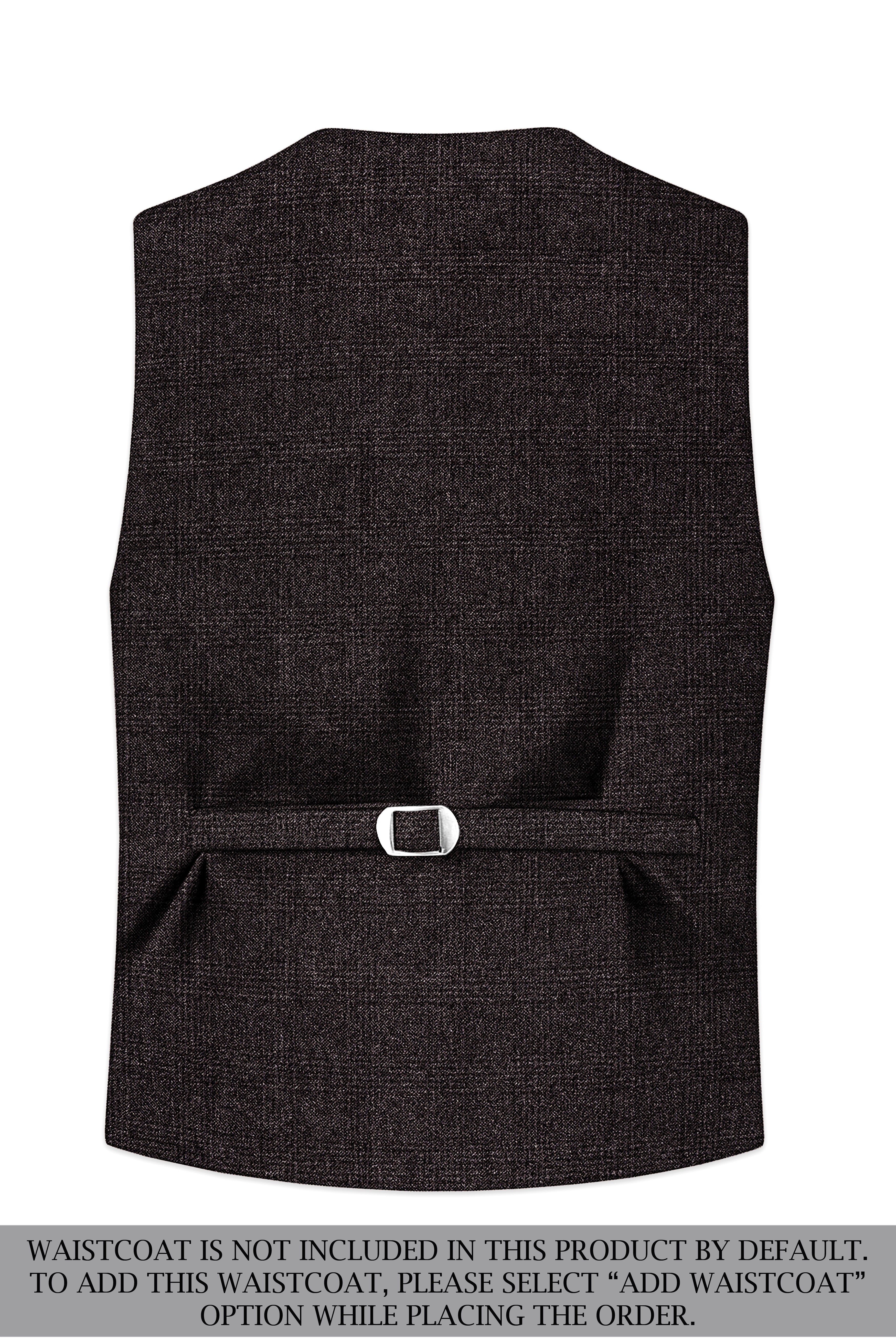 Bruno-Chicago Brown Wales Plaid Tweed Single Breasted Overcoat With Pant