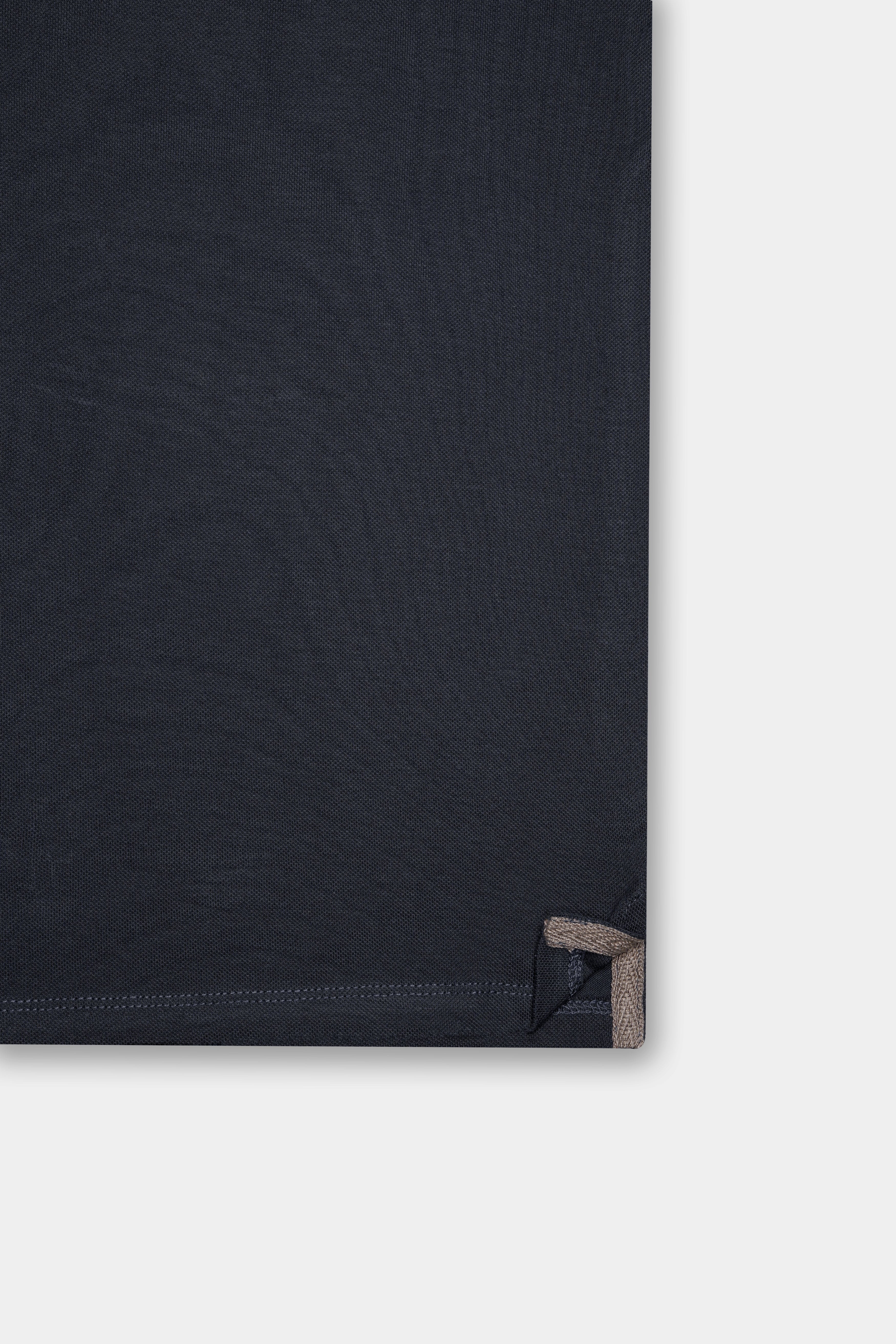 Charade Gray Solid Premium Cotton Pique Polo