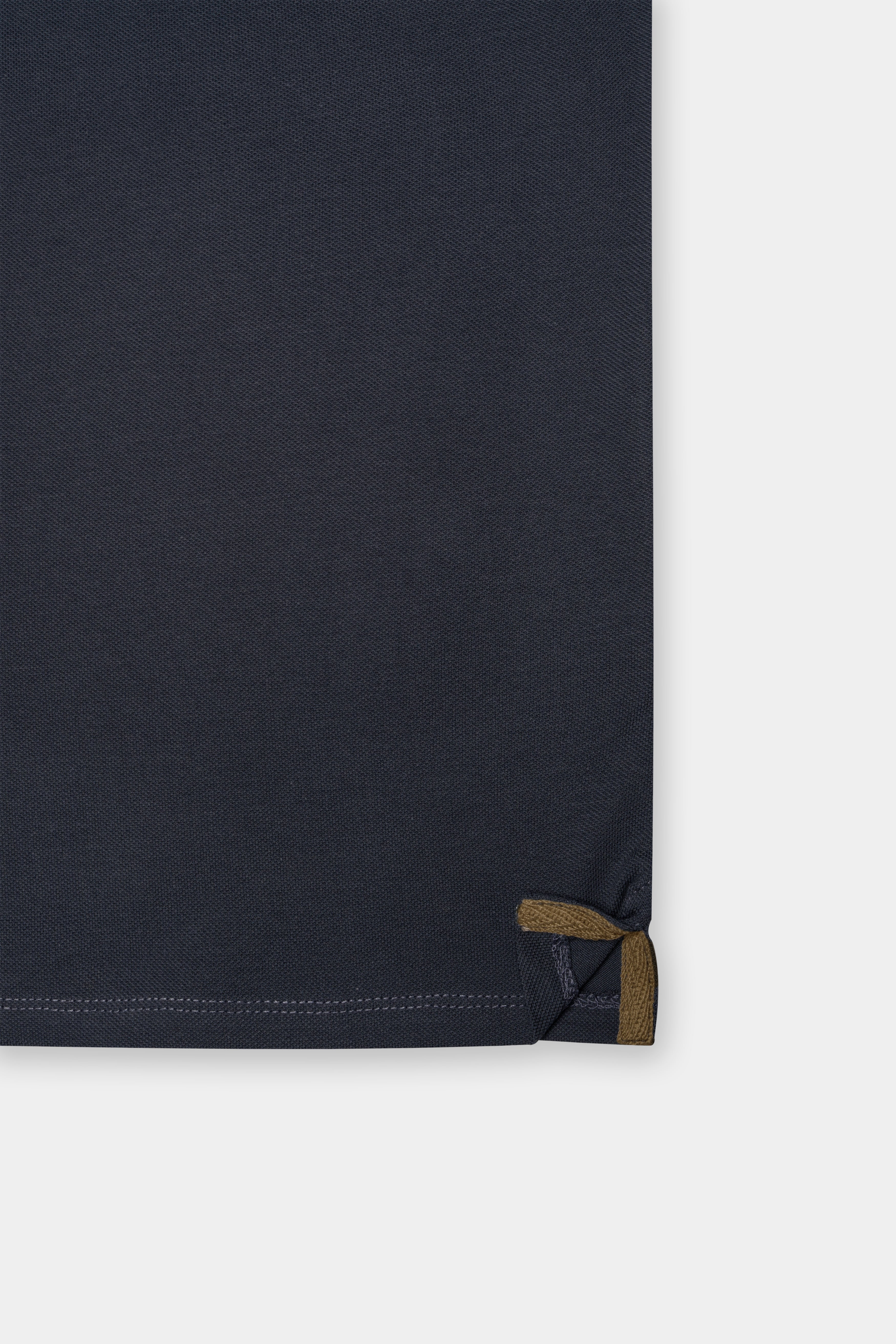 Charade Gray Solid Premium Cotton Pique Polo