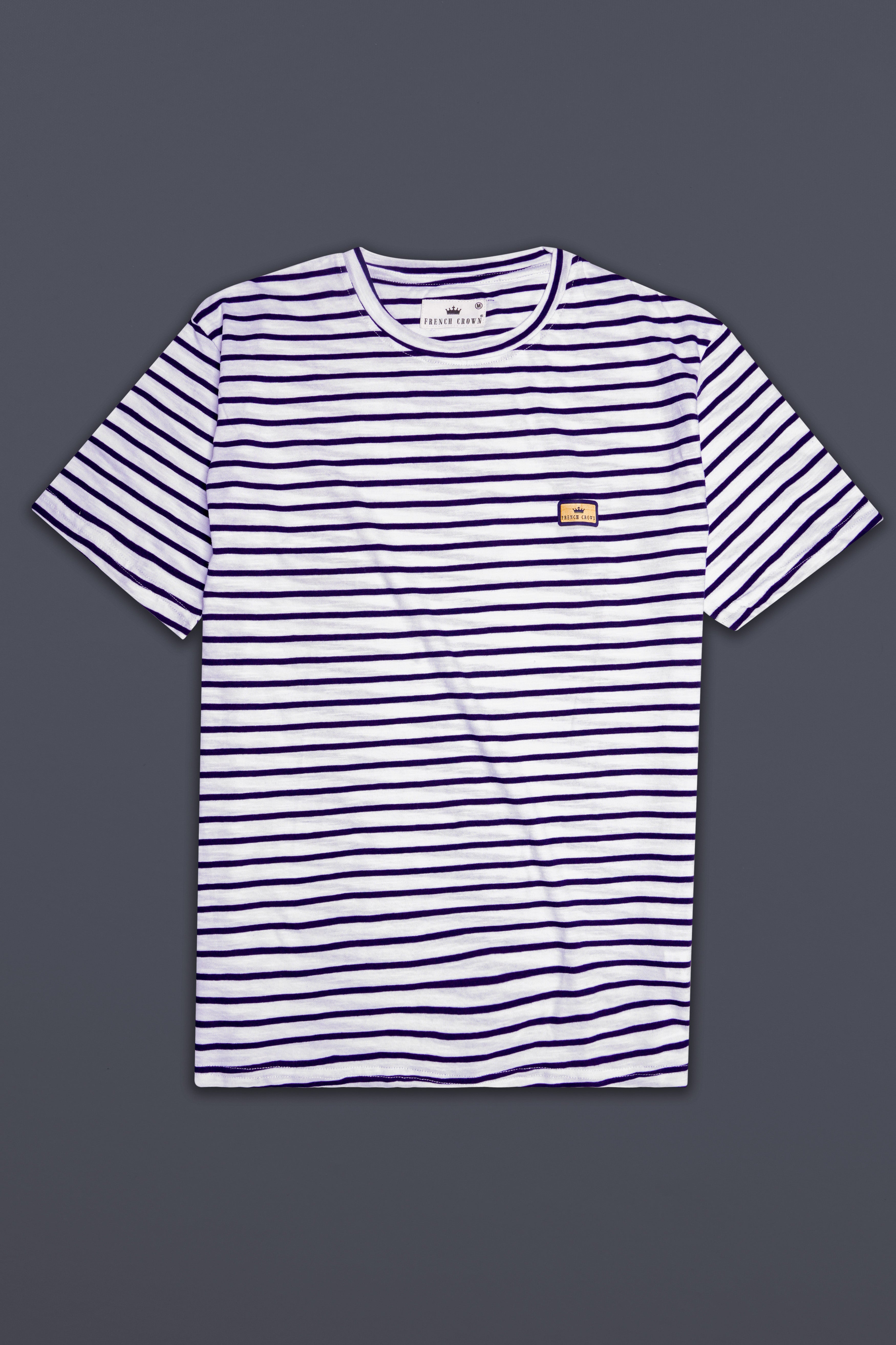 Navy Striped Super Soft Organic Cotton T-shirt
