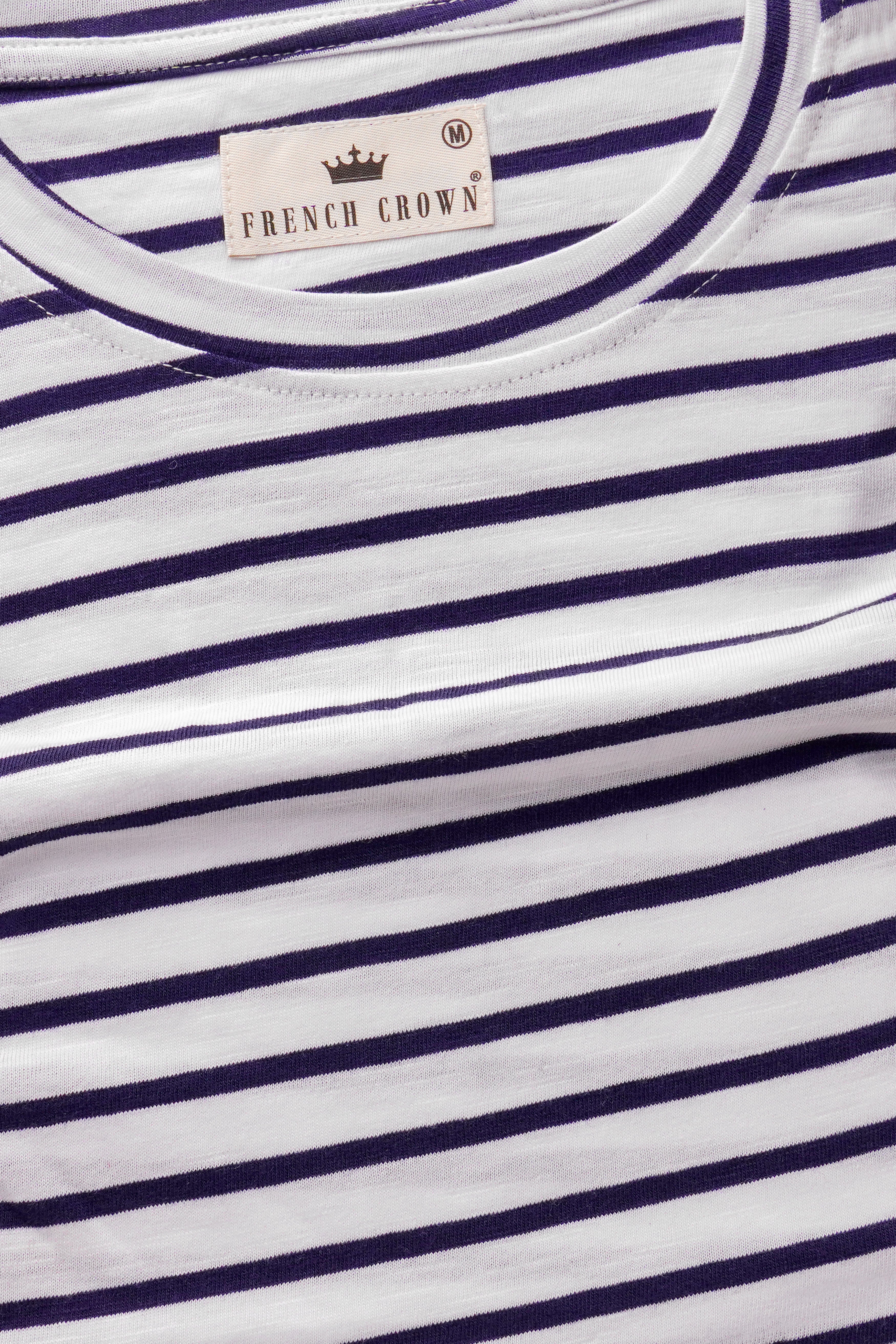 Navy Striped Super Soft Organic Cotton T-shirt