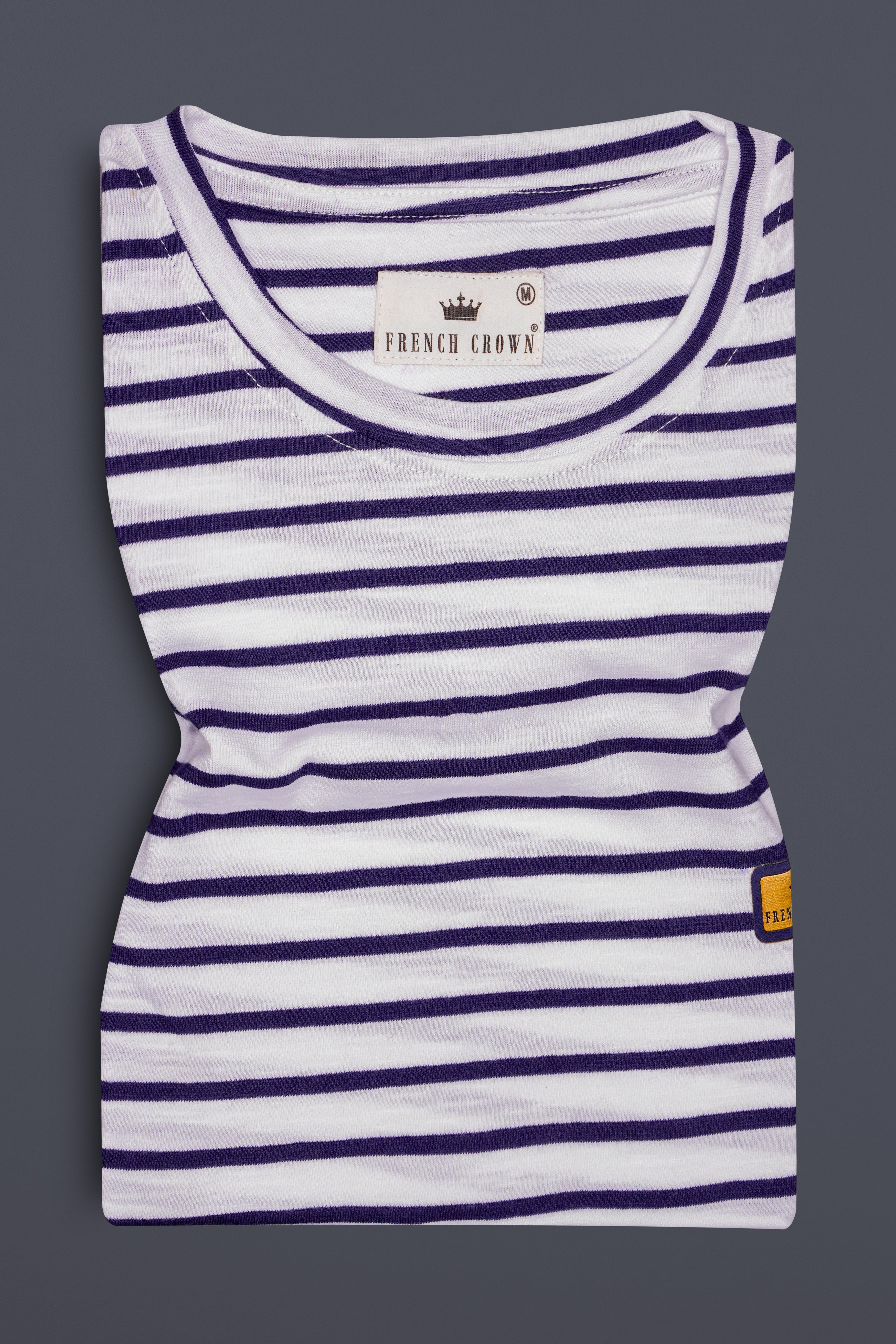Navy Striped Super Soft Organic Cotton T-shirt
