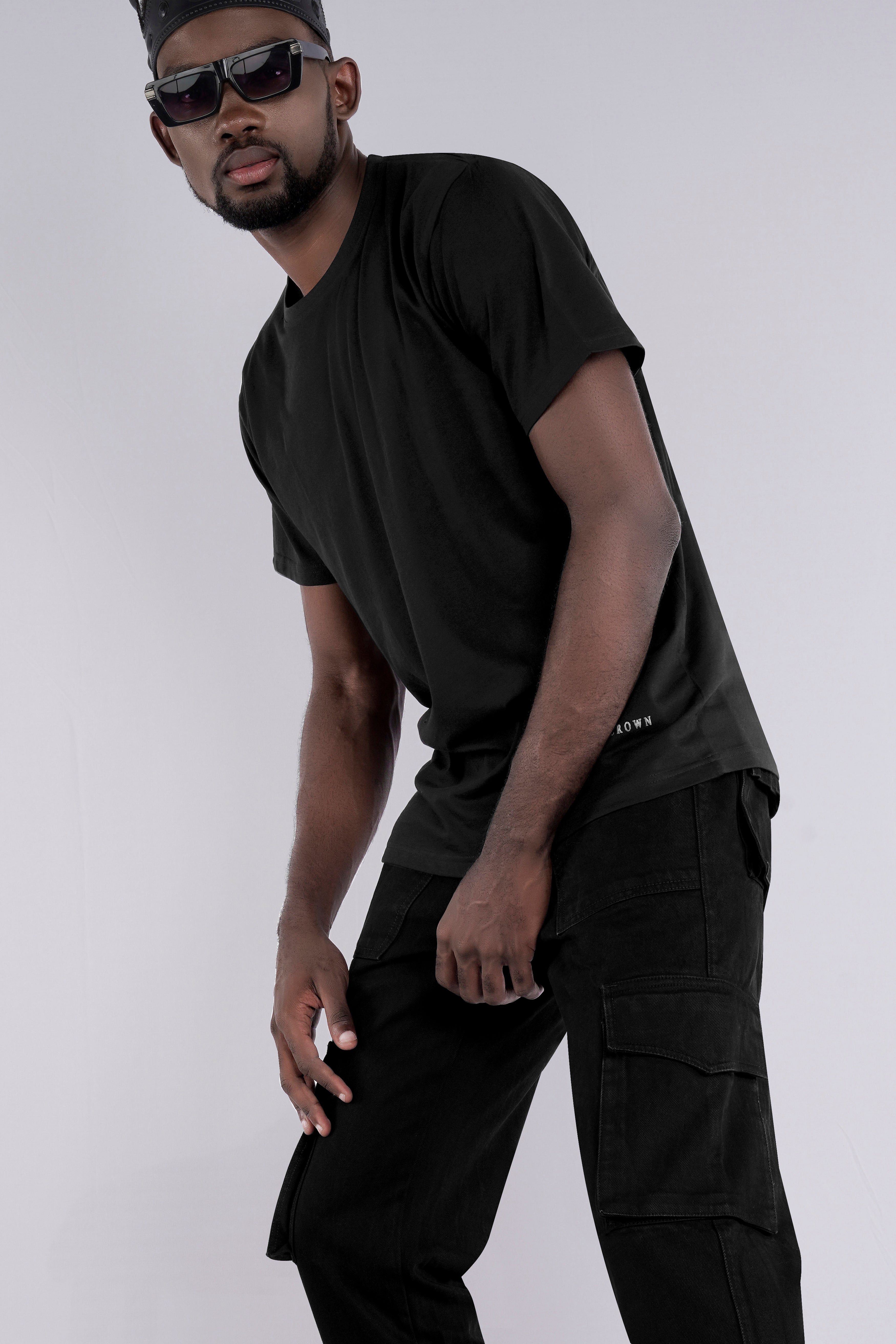 Jade Black Premium Cotton Organic T-shirt