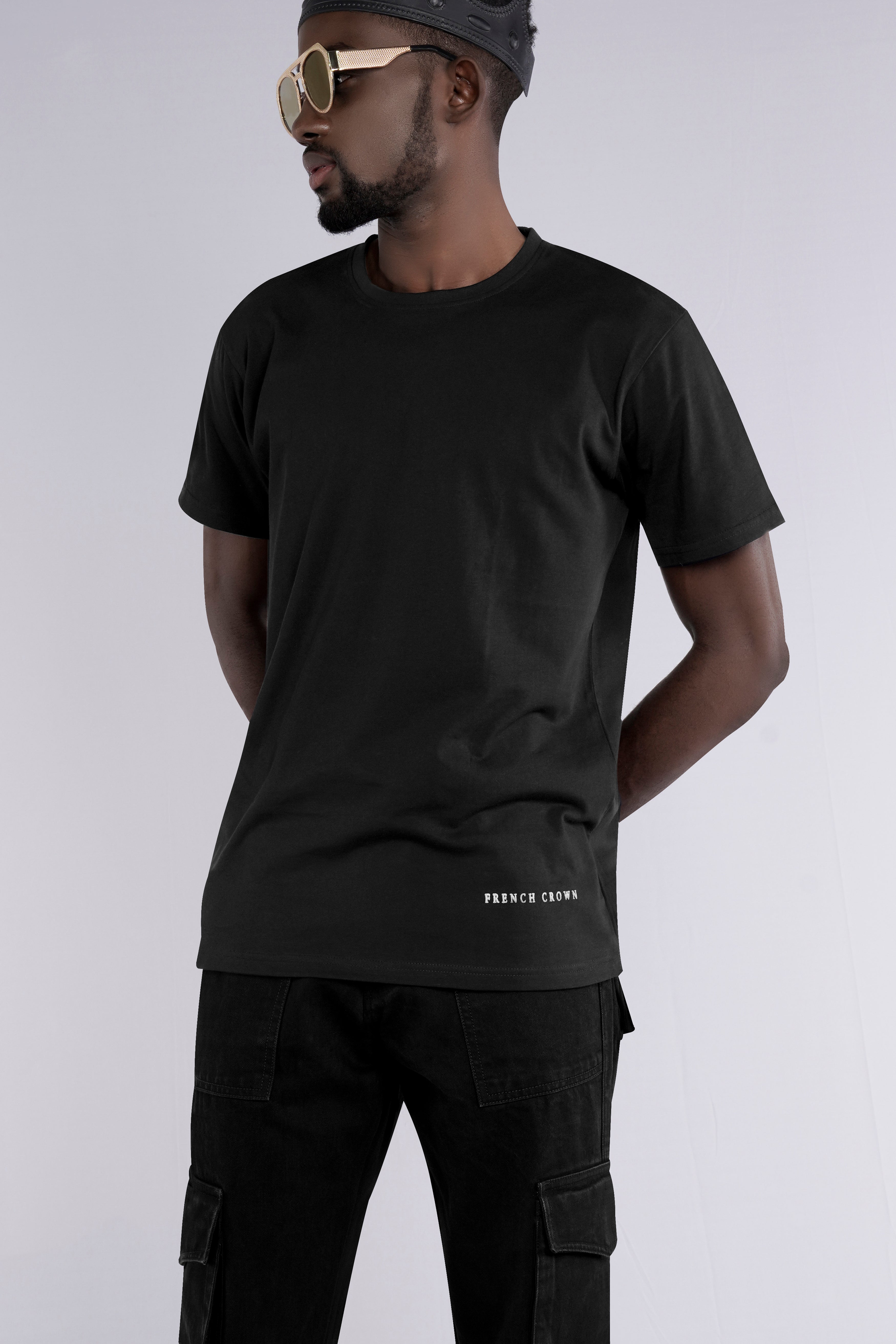 Jade Black Premium Cotton Organic T-shirt