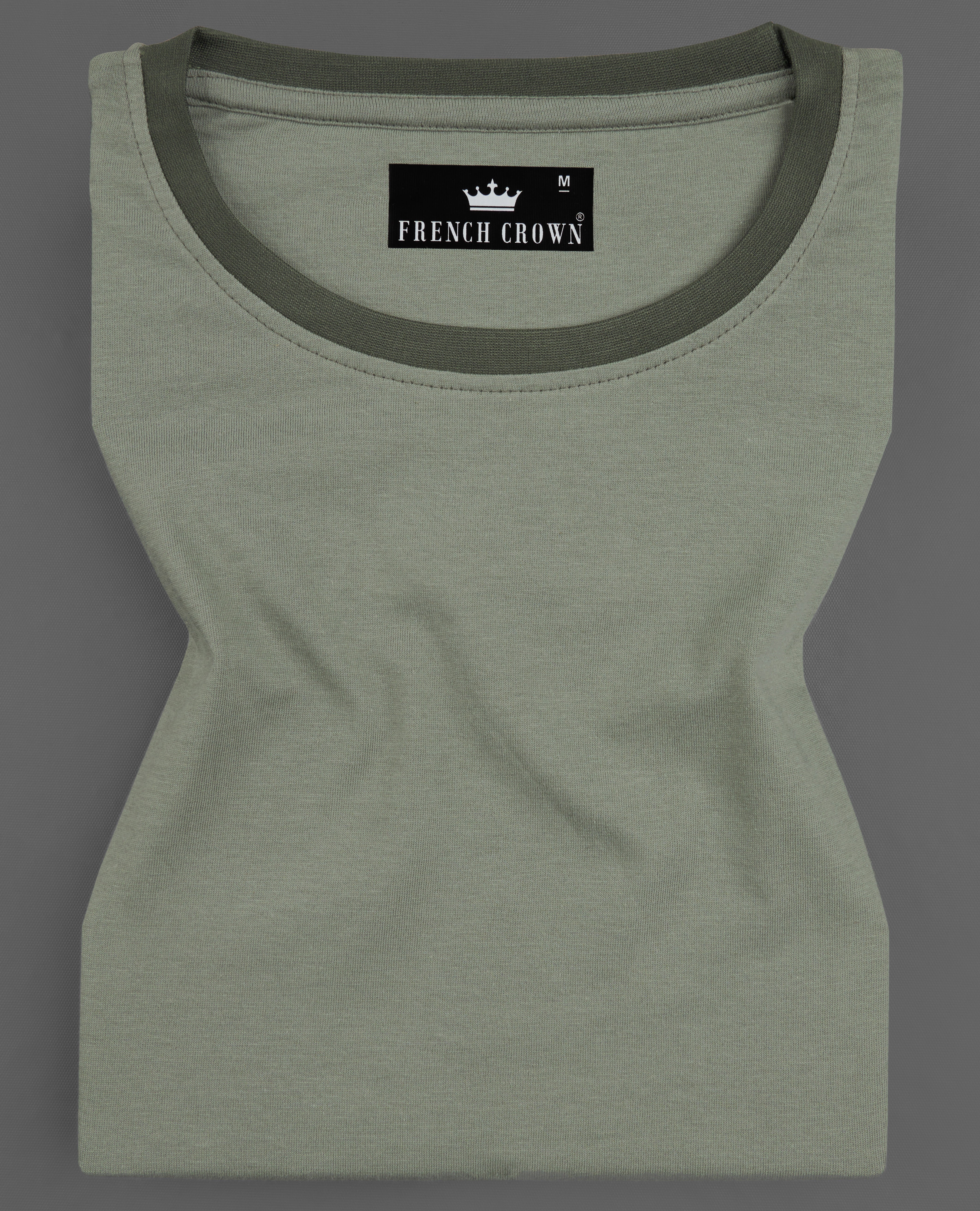 Granite Green Half Sleeves Super Soft Premium Round Neck Cotton T