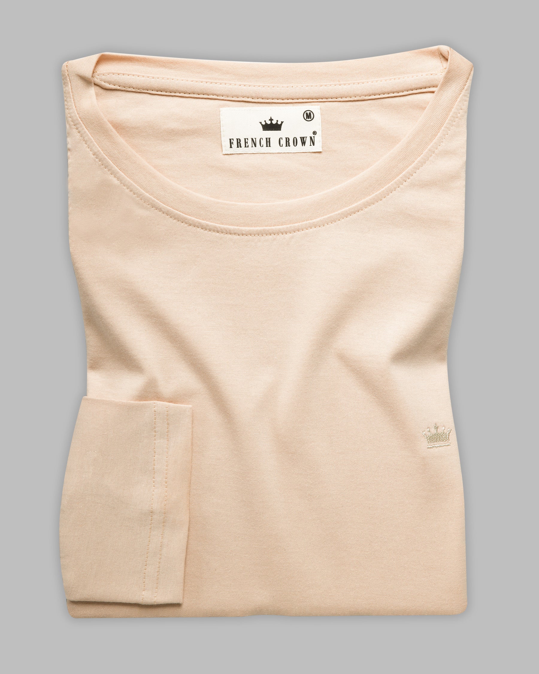 Beige Full-Sleeve Super soft Premium Cotton T-shirt