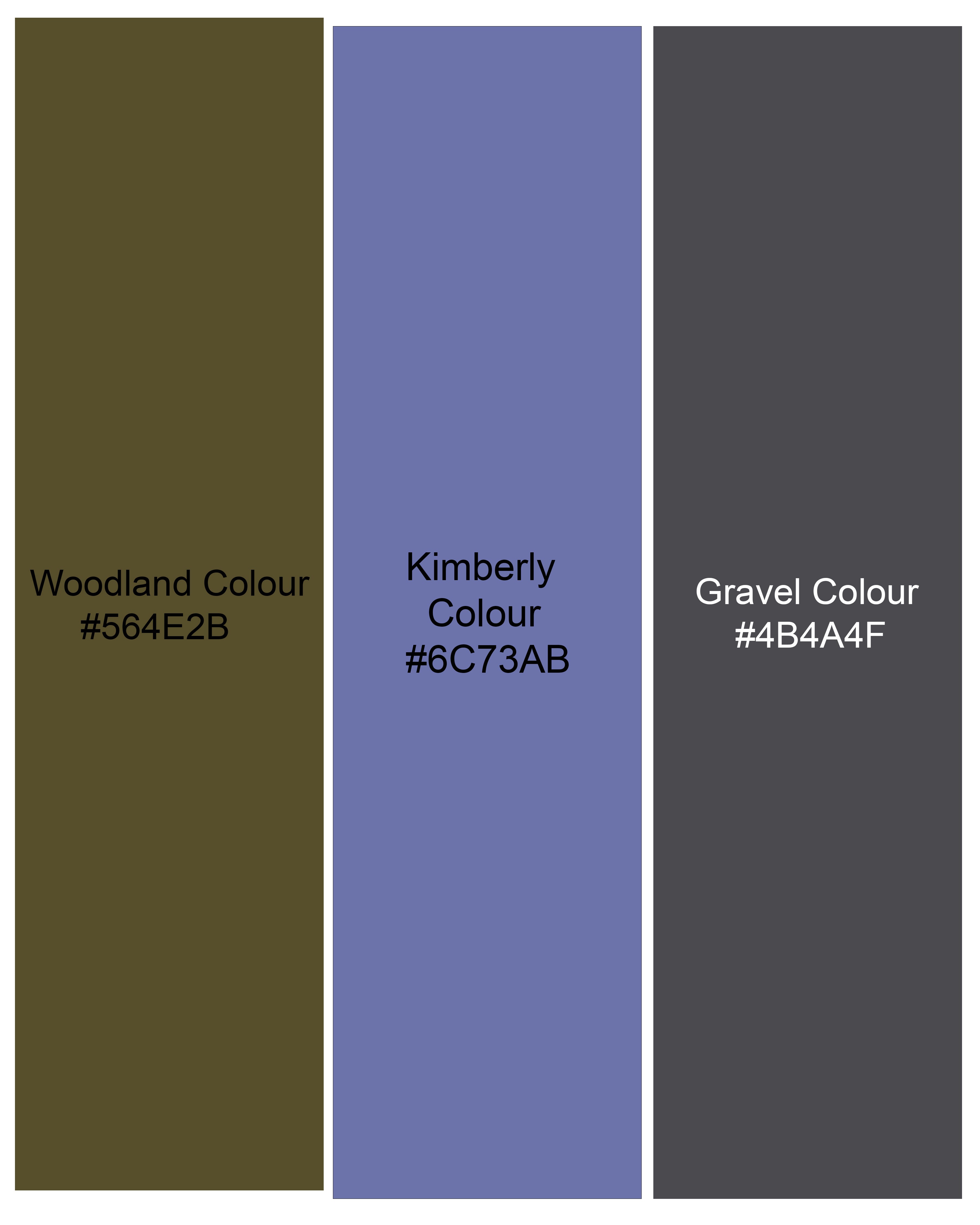 Woodland Green with Blue and Gray Color Striped Supima Organic Cotton Polo TS833-S, TS833-M, TS833-L, TS833-XL, TS833-XXL