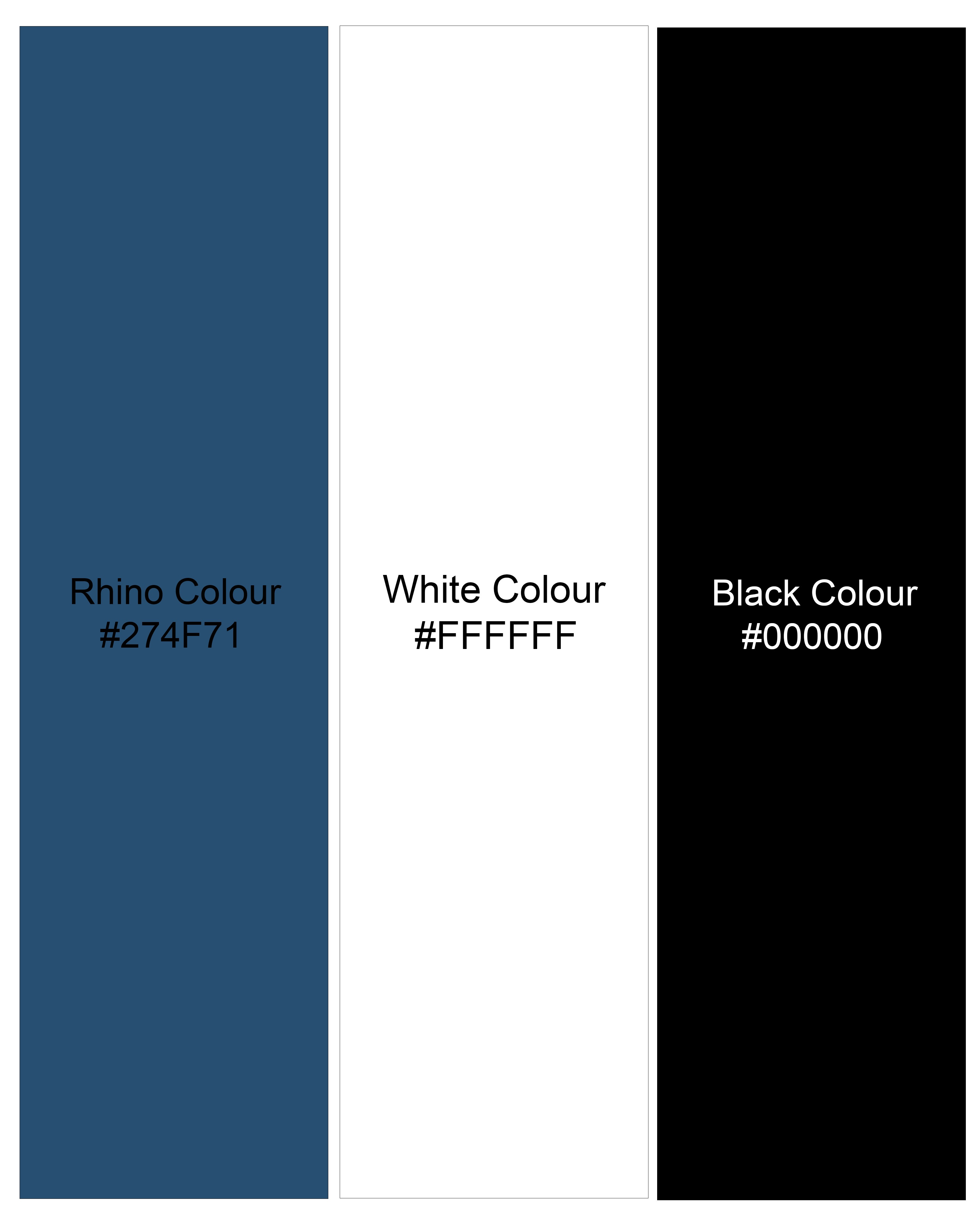 Rhino Blue with Black and White Textured Organic Cotton Pique Polo TS846-S, TS846-M, TS846-L, TS846-XL, TS846-XXL