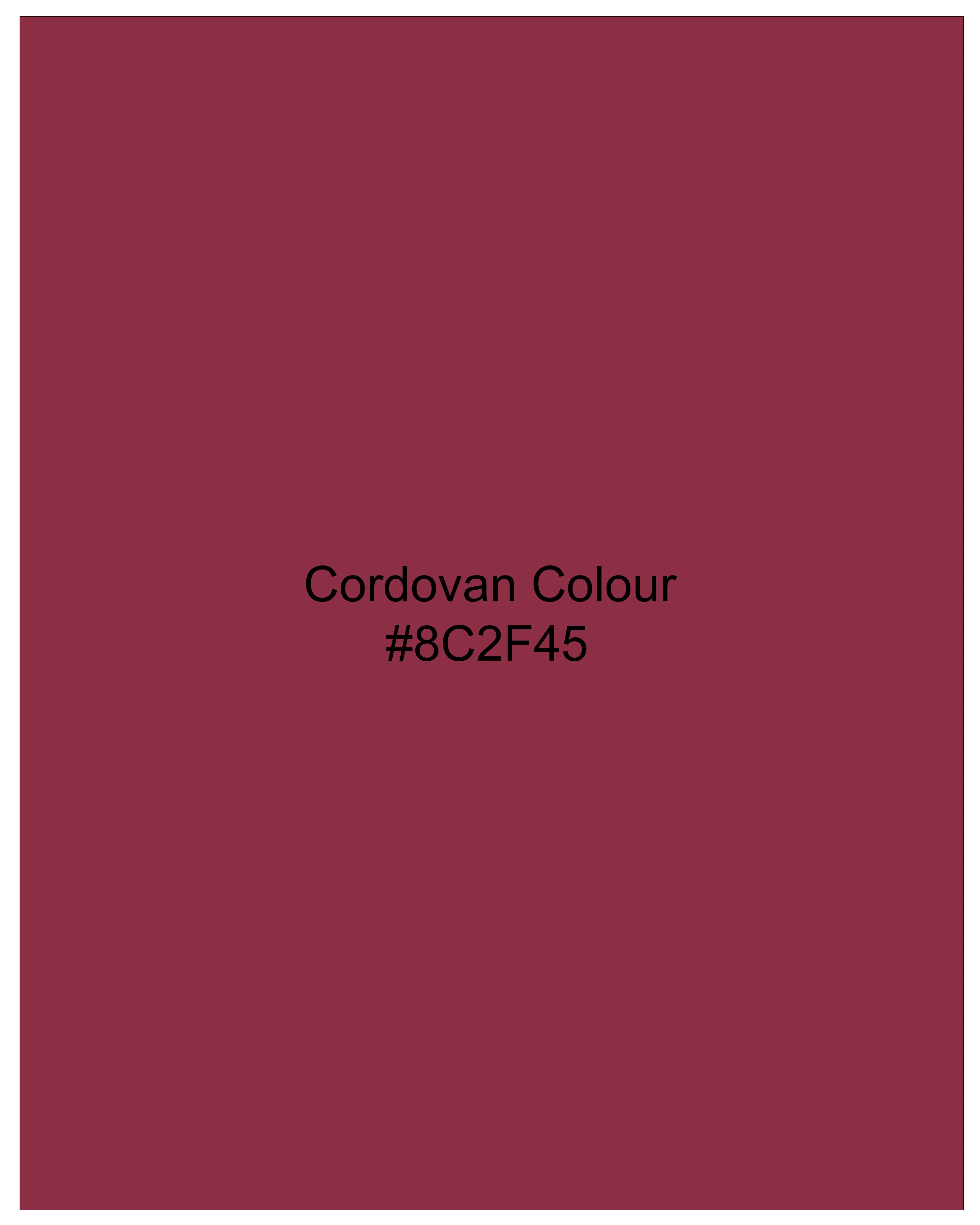 Cordovan Maroon Organic Cotton Mercerised Pique Polo TS860-S, TS860-M, TS860-L, TS860-XL, TS860-XXL